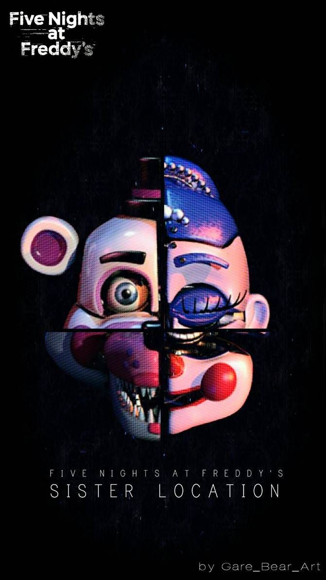 Fnaf sister location wallpaper heads by GareBearArt1. Fnaf