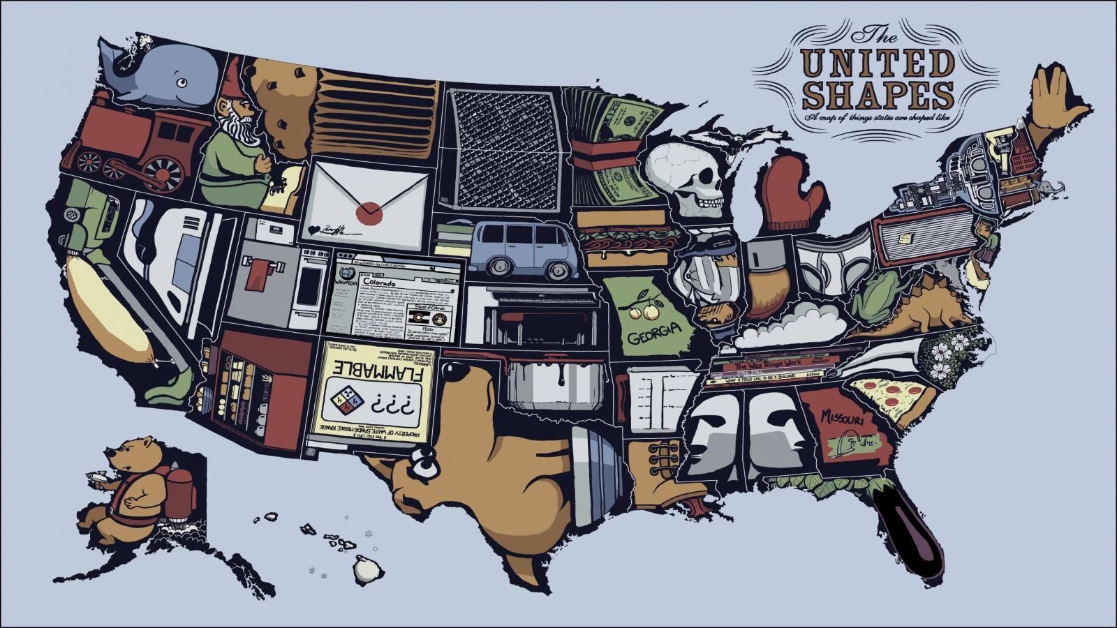 HD USA Map Wallpaper. United states map, Shape posters, The unit