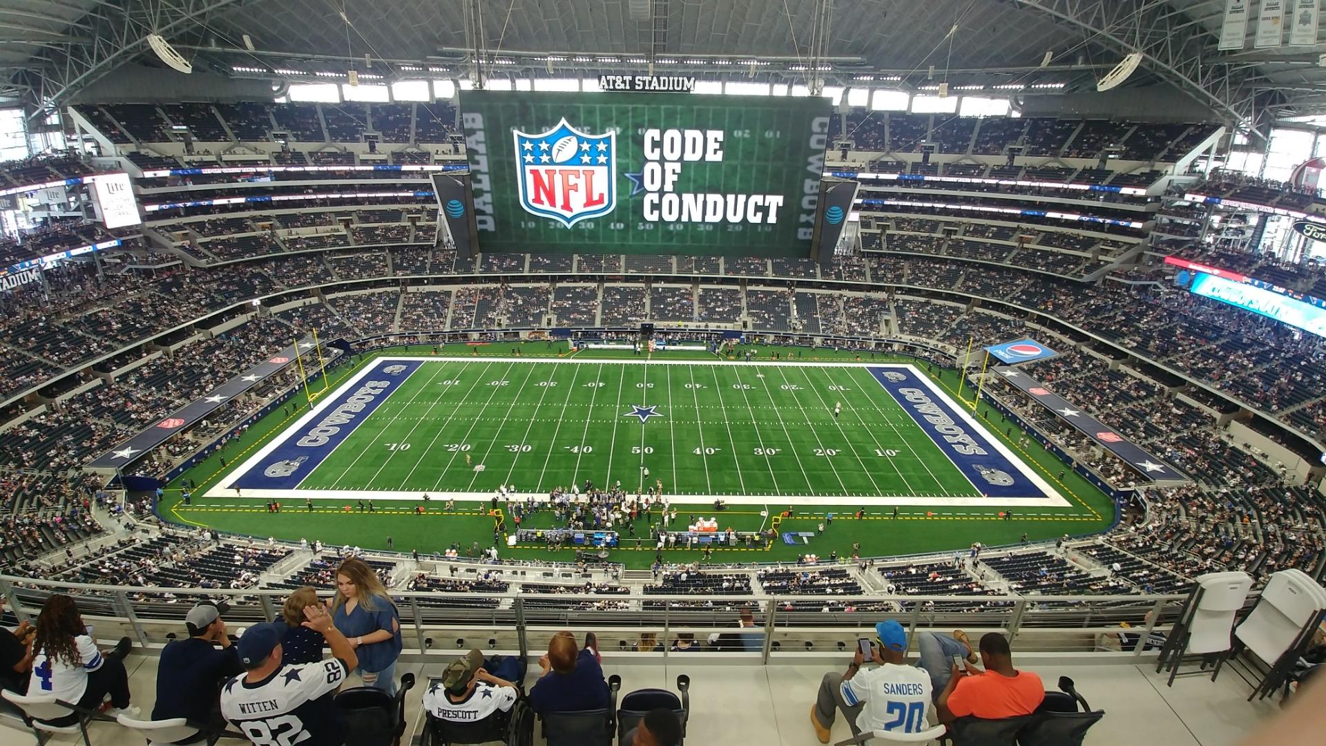 AT&T Stadium, section row seat 7 Cowboys vs