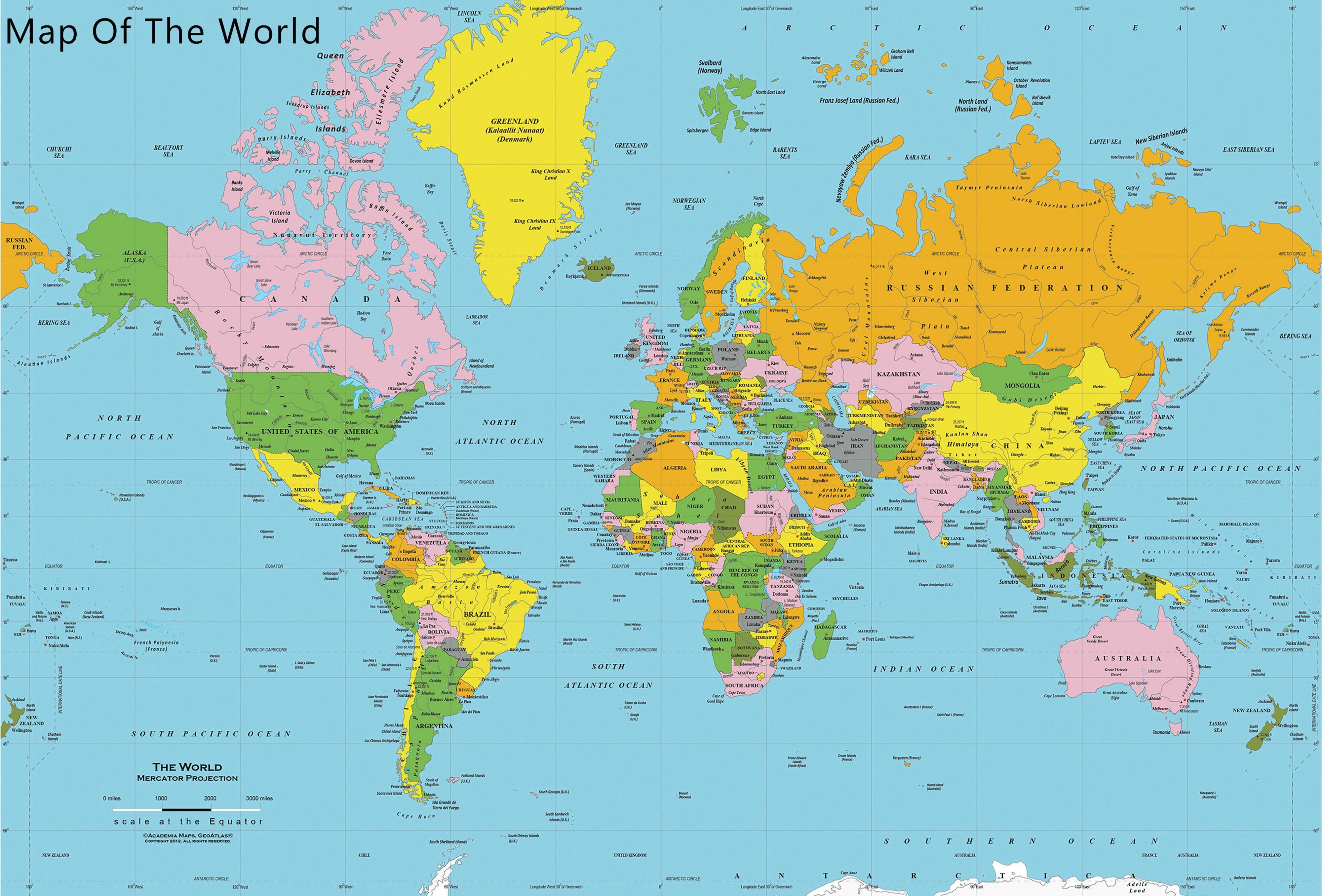 world map with countries names and capitals hd