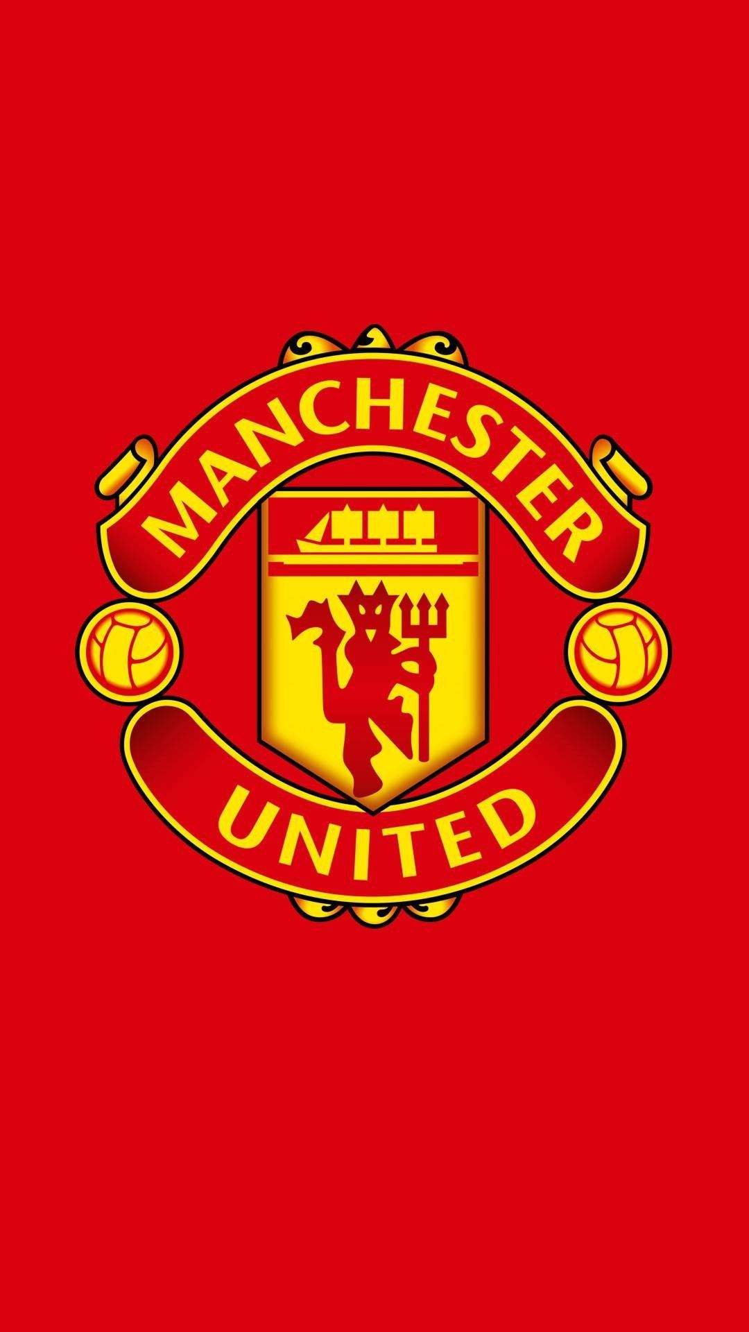 Man Utd club crest wallpaper. Manchester united logo, Manchester