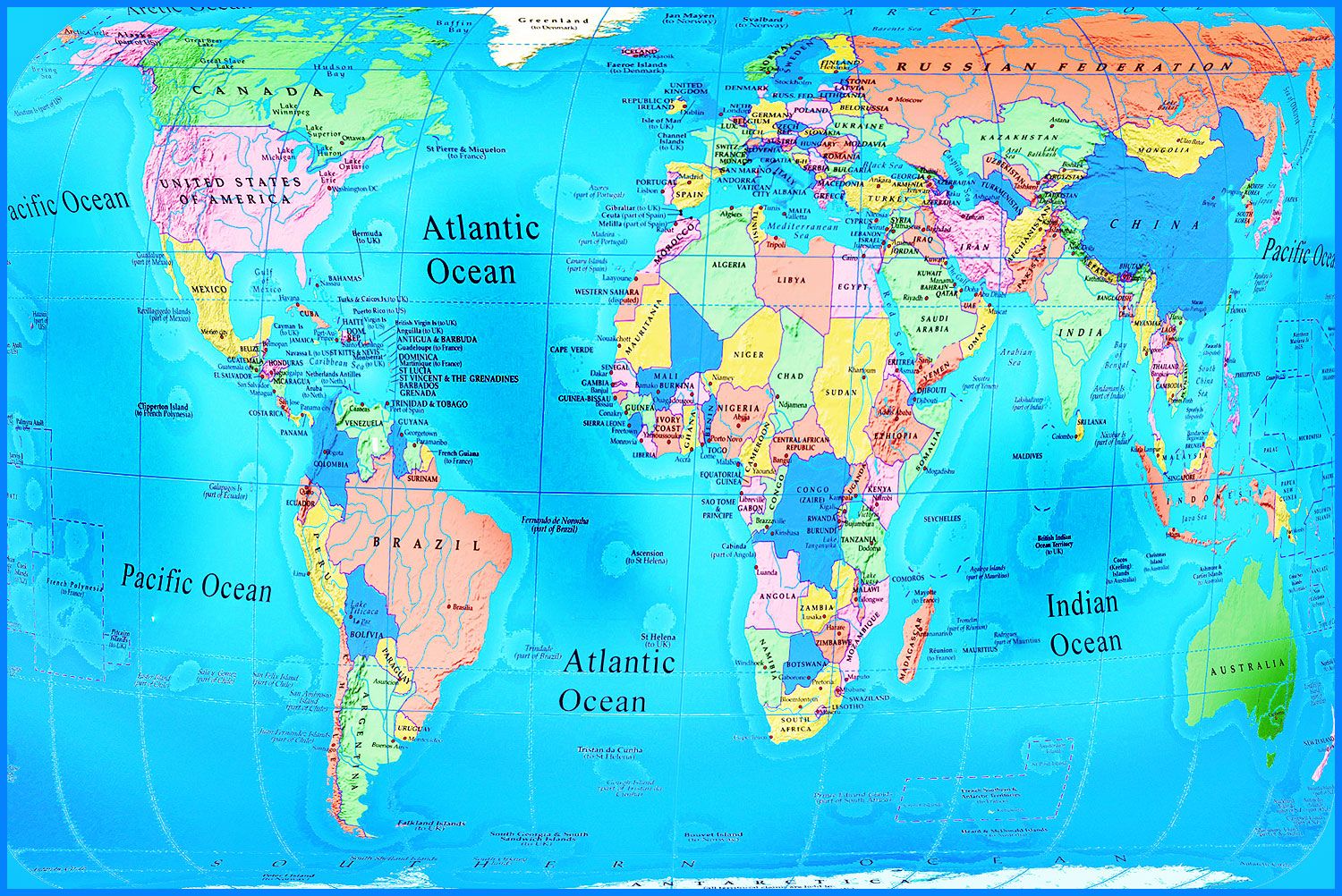 World Map With Country Names And Capital Cities Download