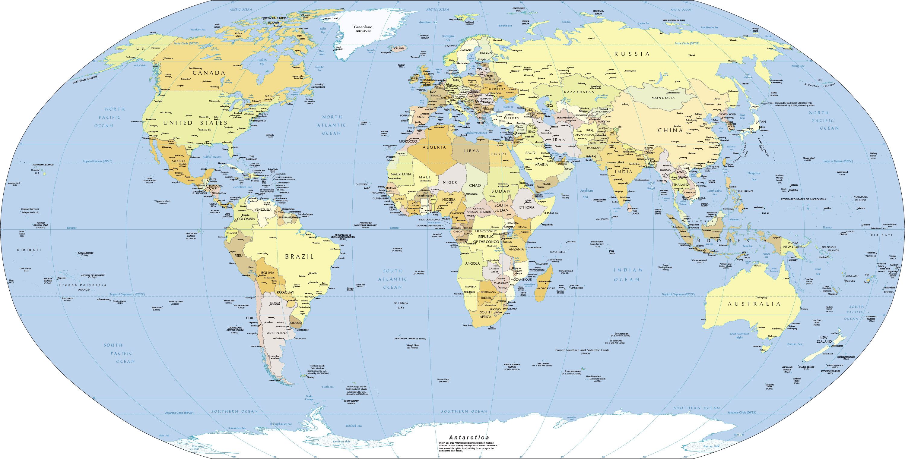 World Map Large Image