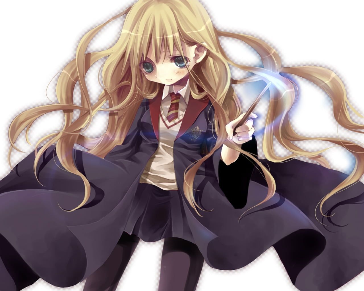 Anime girl with blonde hair digital wallpaper HD wallpaper