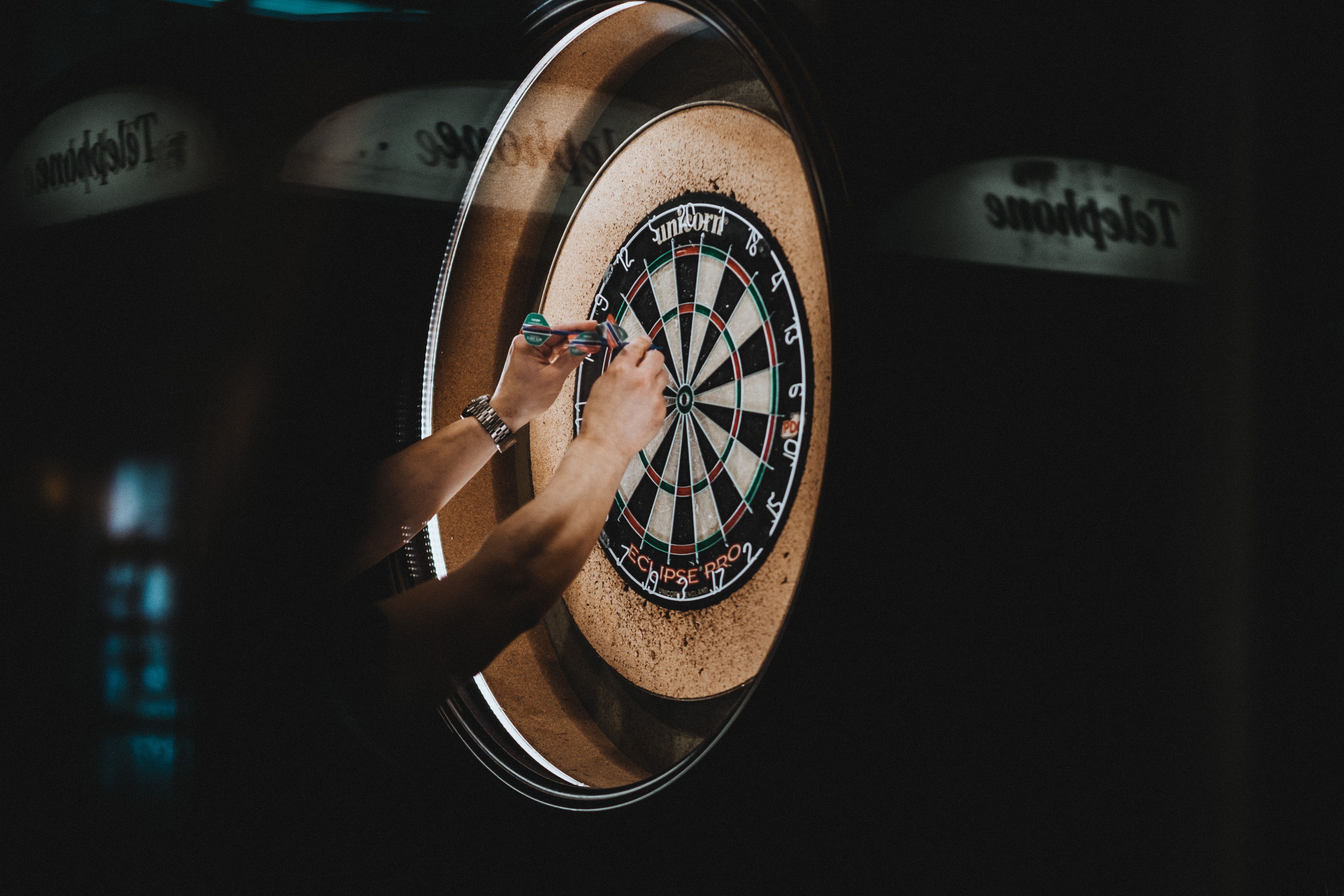 5400x3600 #darts, #background, #sport, #circle, #hand, #wallpaper, #play, #watch, #reflection, #arm, #game, #fun, #night, #typography, #light, #dartboard, #Creative Commons image, #fashion, #evening, #telephone box, #hands. Mocah.org HD