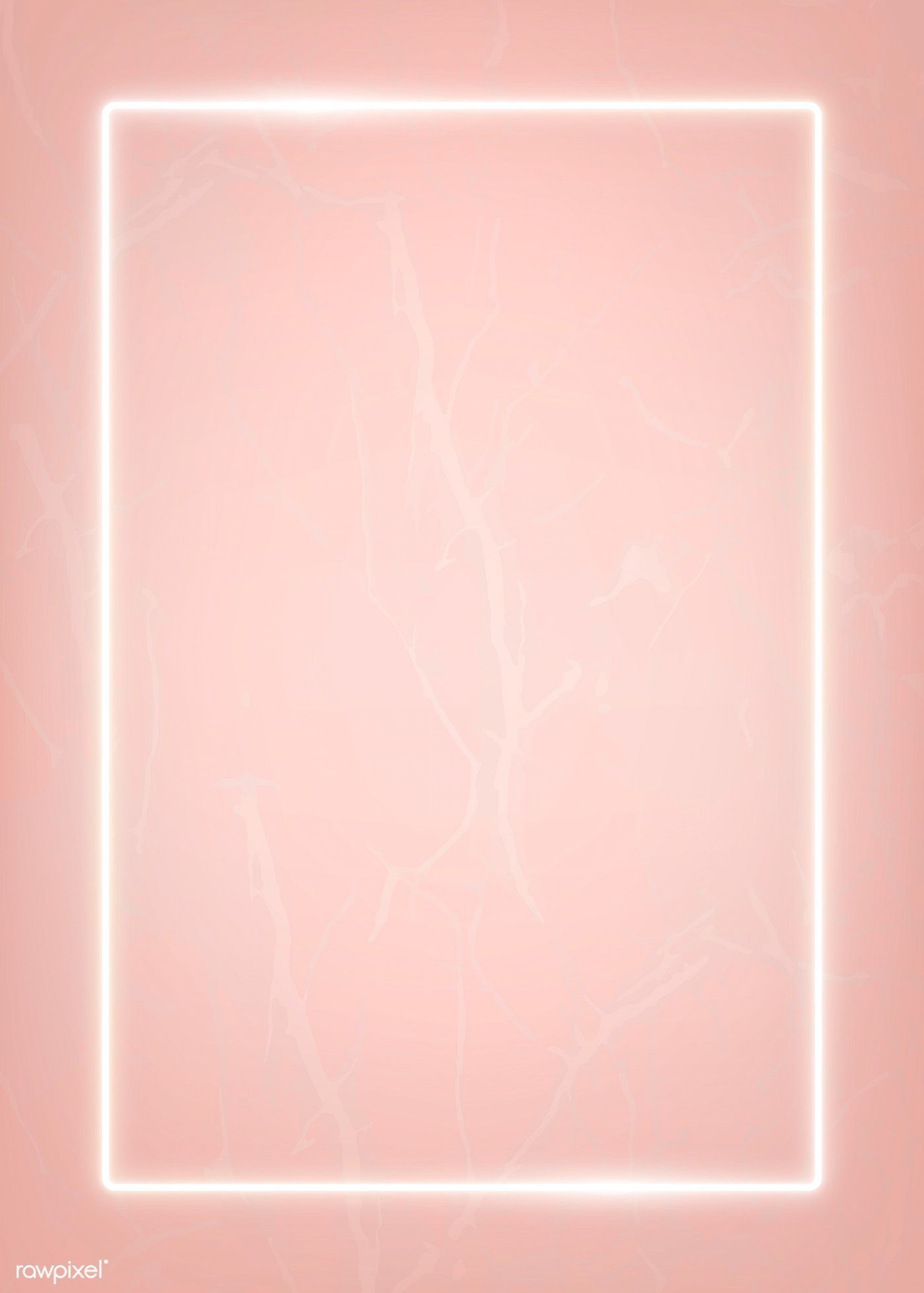 Download premium vector of Rectangle white neon frame on a pastel