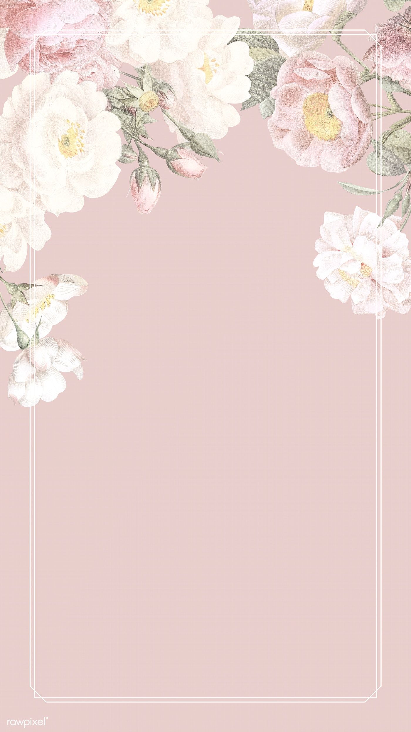 Download premium illustration of Elegant floral frame design