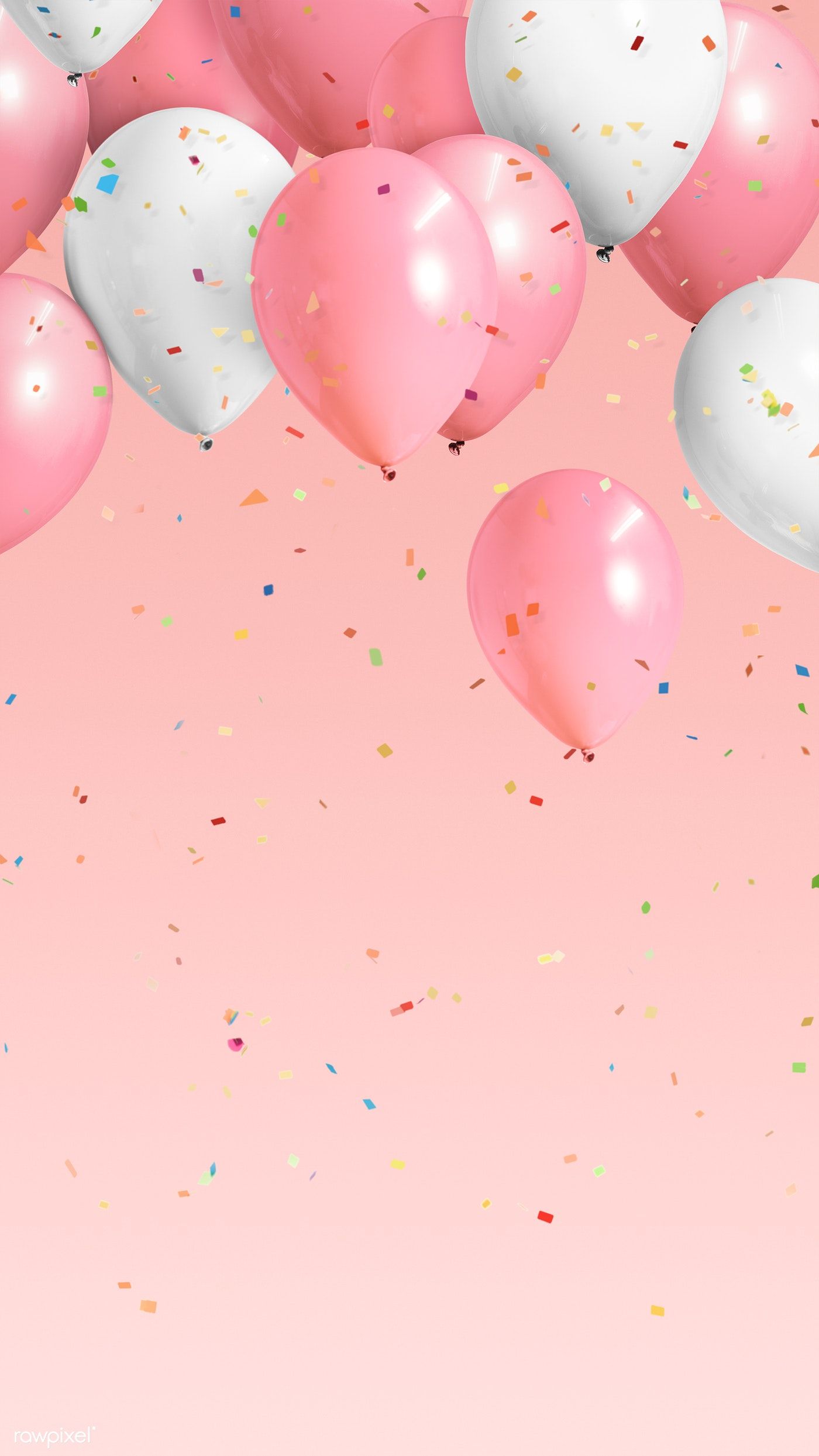 Download premium illustration of Festive pastel pink balloon frame mobile. Kartu ulang tahun buatan tangan, Objek gambar, Poster bunga