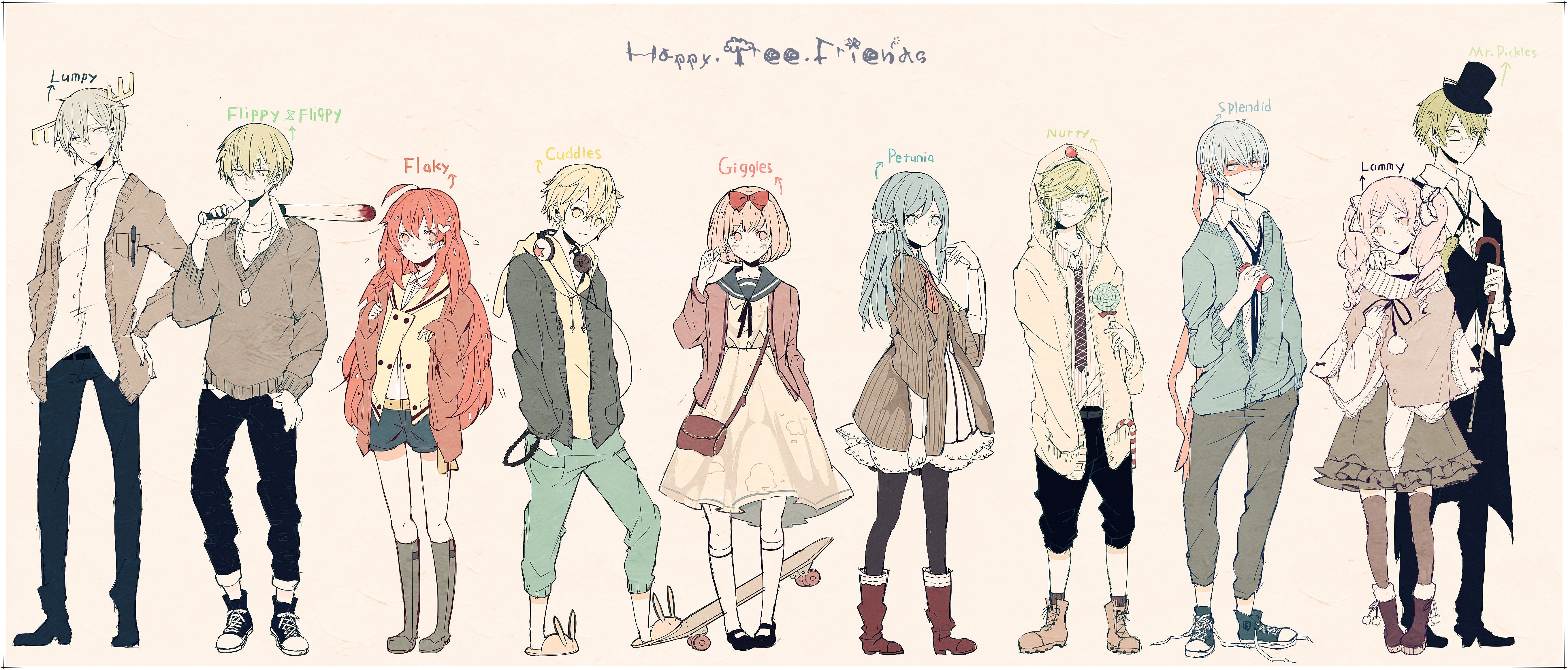 Tags: Fanart, Pixiv, Giggles (HTF), Happy Tree Friends, Splendid