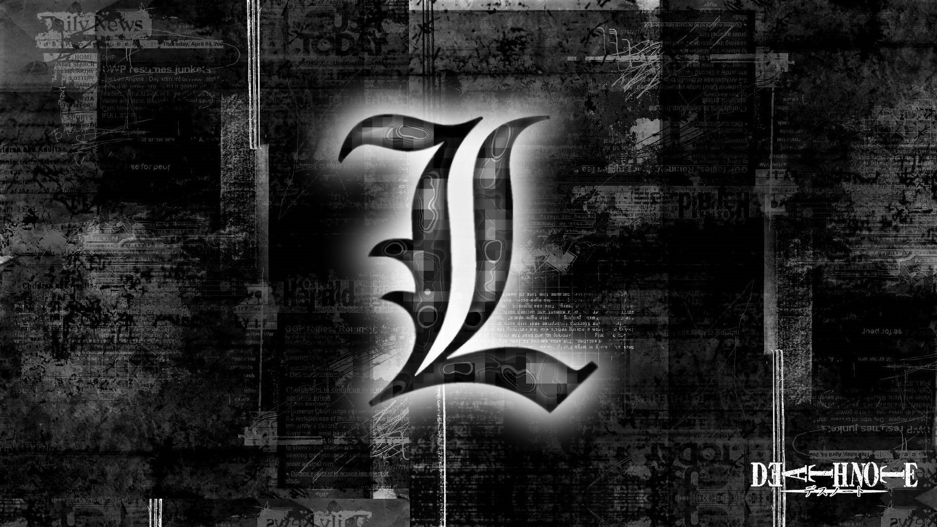 Cool Anime Death Note L Logo Wallpapers Wallpaper Cave