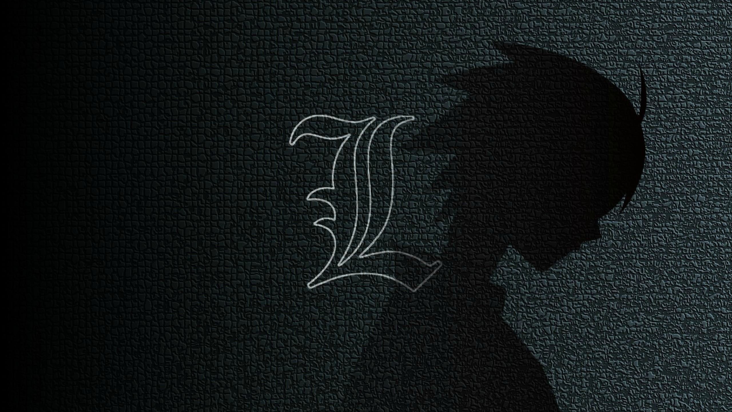 L letter logo, anime, Death Note, simple HD wallpaper. Wallpaper