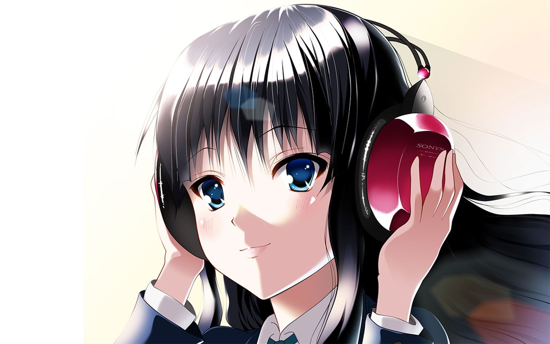 Girl Of Anime With Headphone