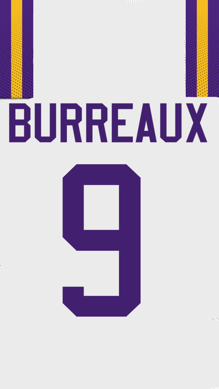 Joe Burreaux LSU White Home Jersey Wallpaper