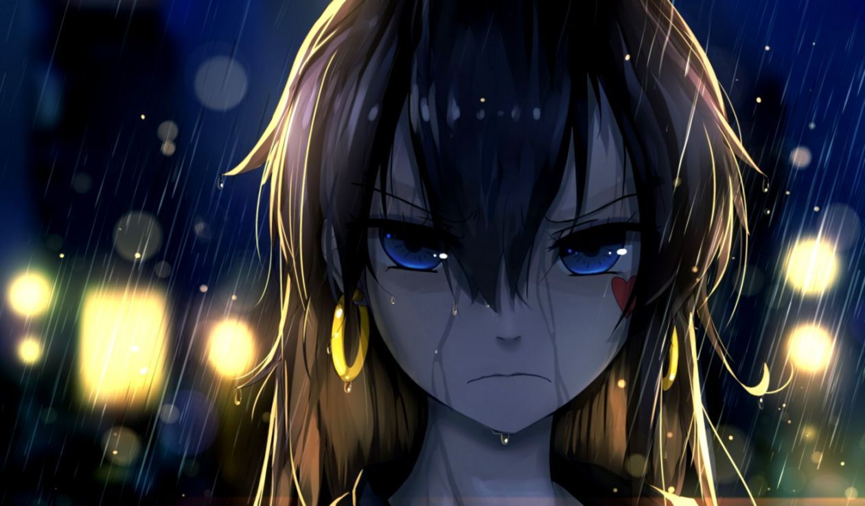Blue Eyes Light Brown Hair Anime Girl, HD Wallpaper & background