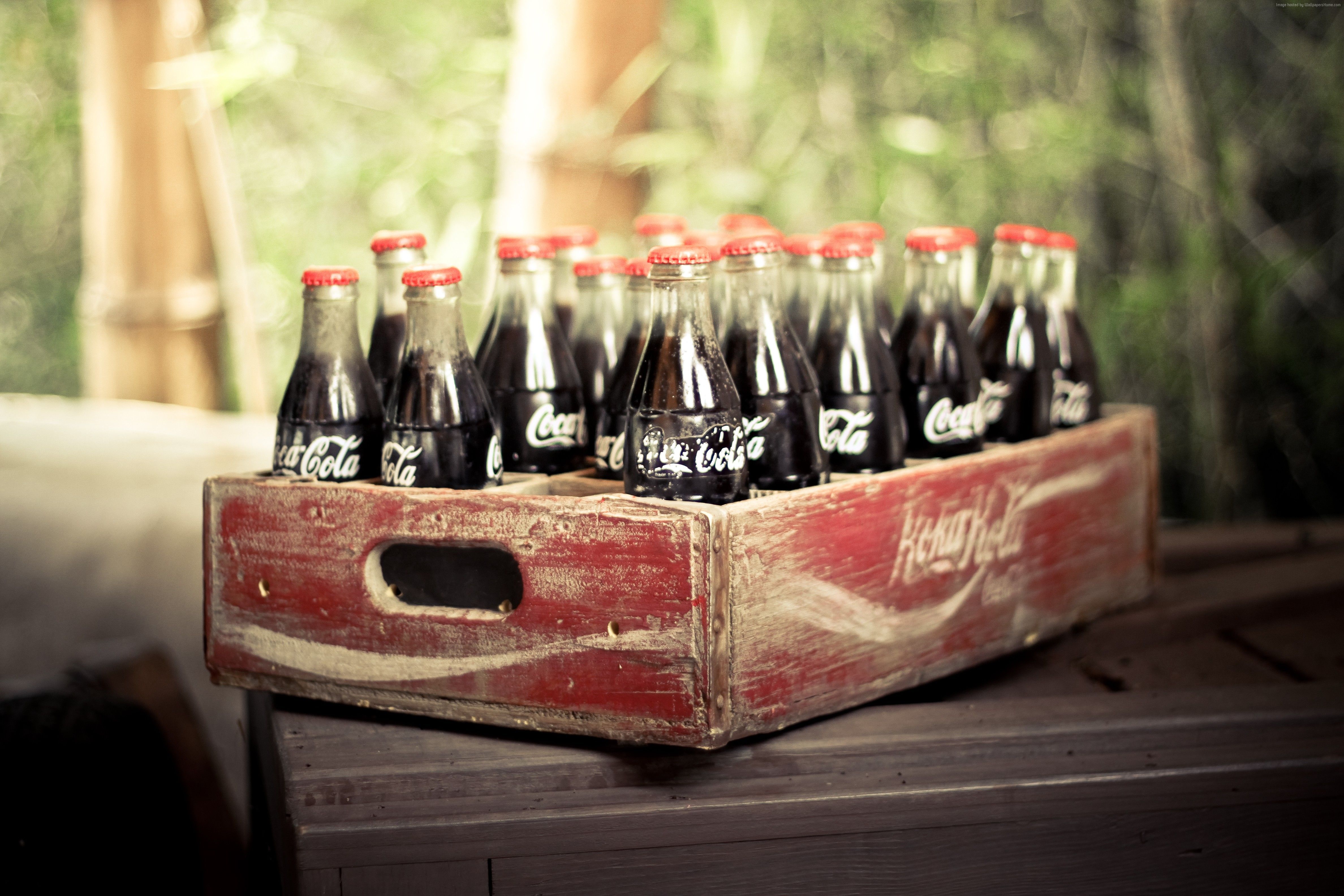 #retro, #soda, #Coca Cola, #drink, #box, #vintage. Mocah.org HD Wallpaper