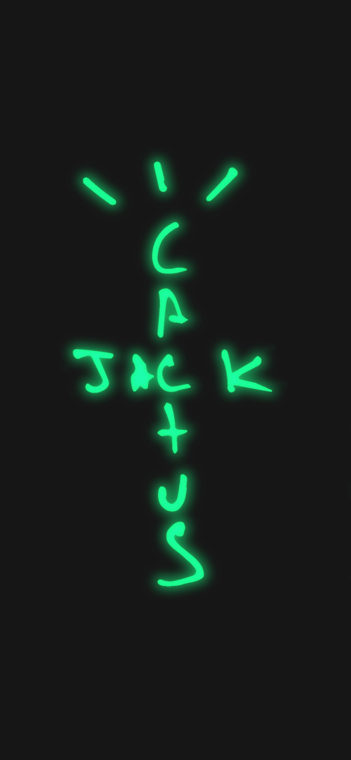 Cactus Jack Neon Logo Wallpaper