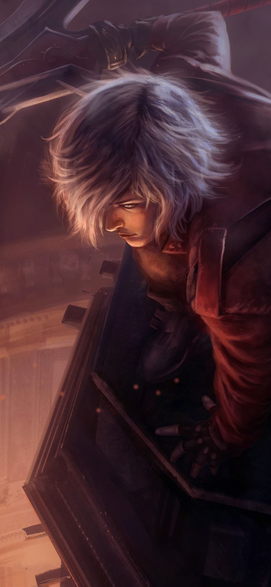 Devil May Cry 5, boy, sword, art picture 1125x2436 iPhone 11 Pro
