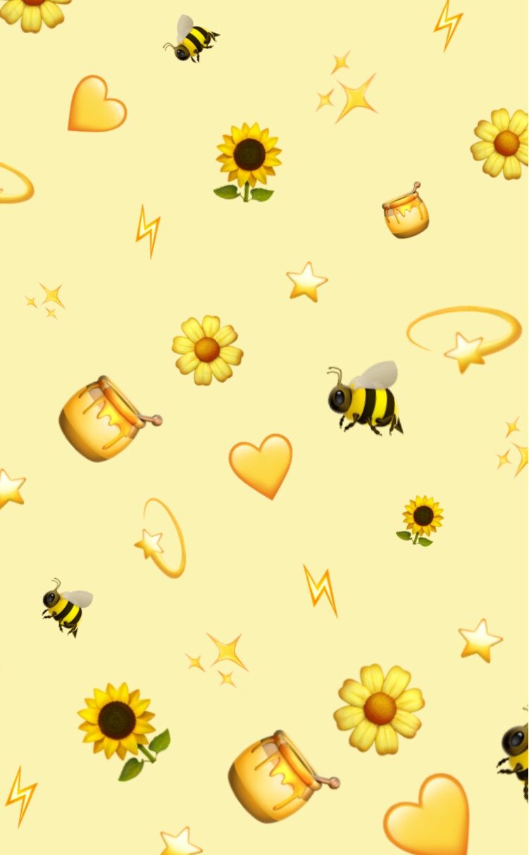 V2! yellow pattern patternator aesthetic emoji backgr