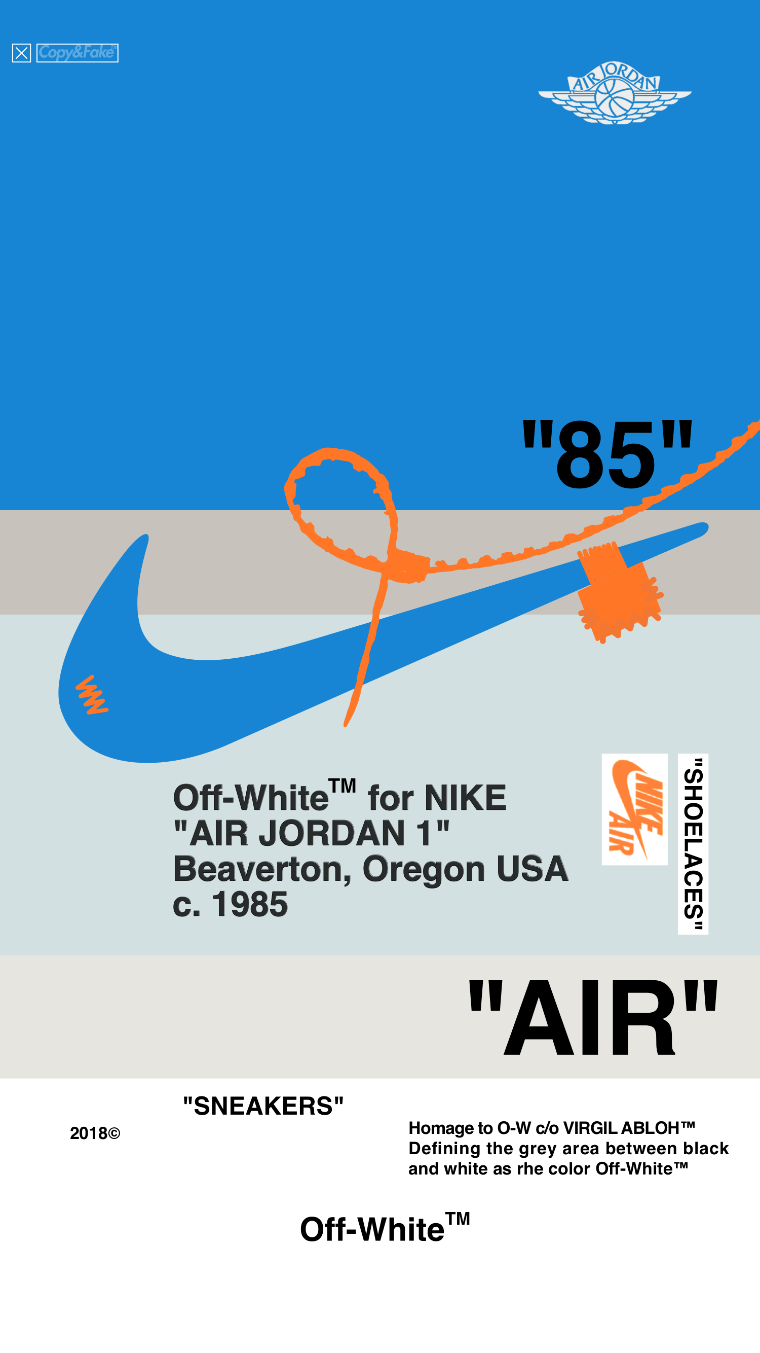 Nike Air Jordan Off White Wallpaper
