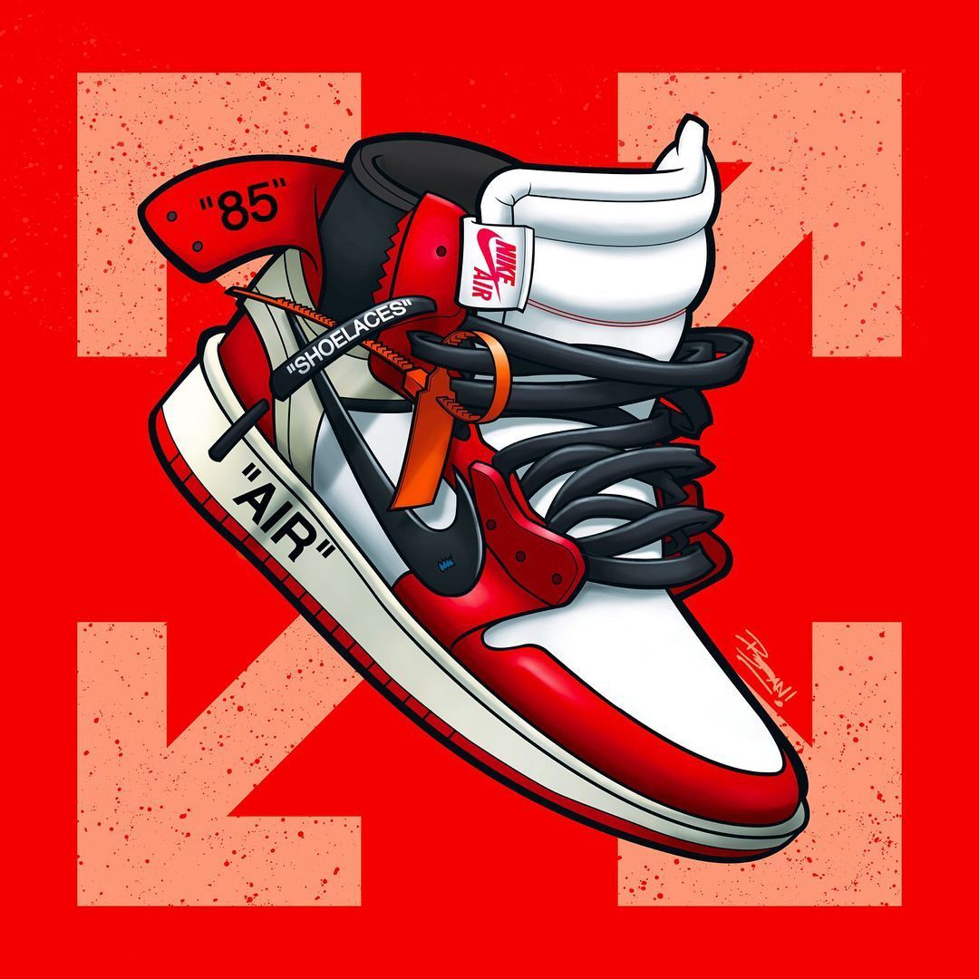 Red and White Jordan Shoes Wallpaper