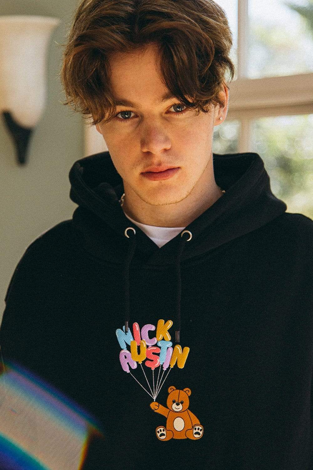 Nick Austin Puff Teddy Bear Black Hoodie