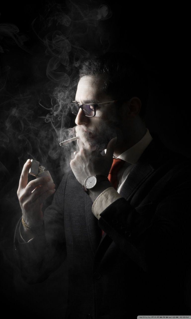 iPhone Wallpaper Smoke Man