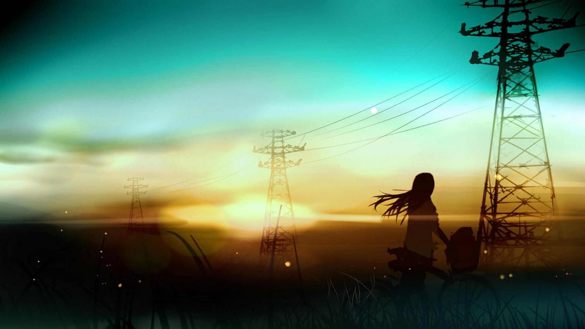 #sky, #anime, #anime girls, #nature, #sunlight, #power