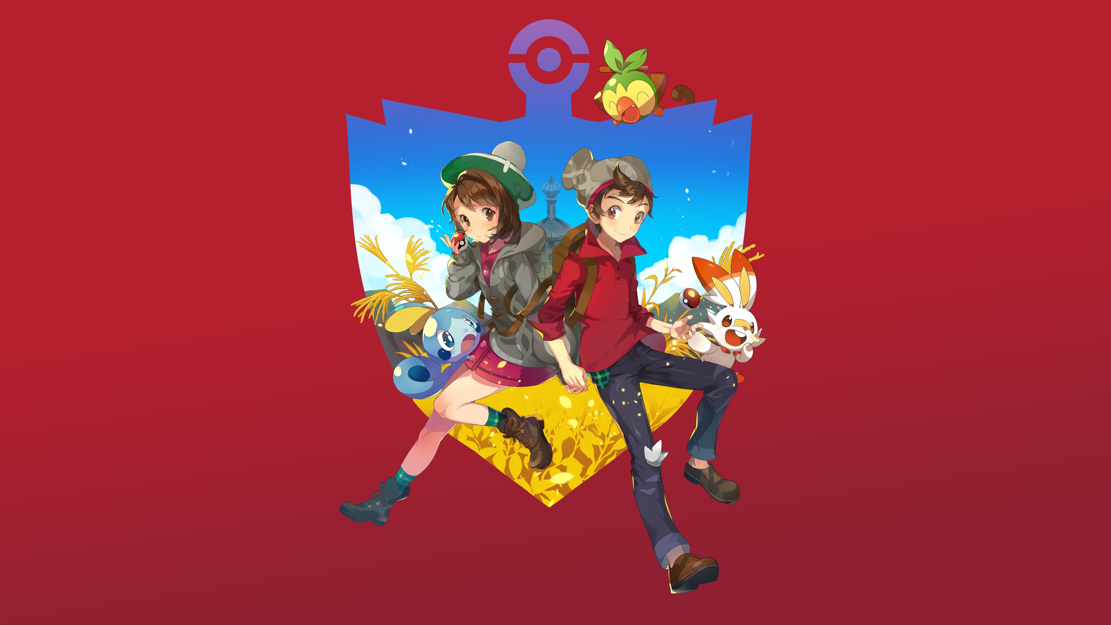Pokemon Sword and Shield Characters 4K Wallpaper, HD