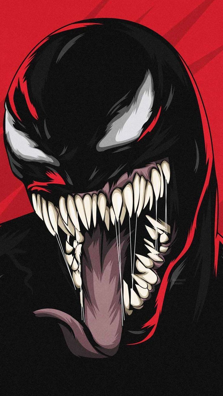 Venom Minimal HD iPhone Wallpaper. Black panther art, Cartoon