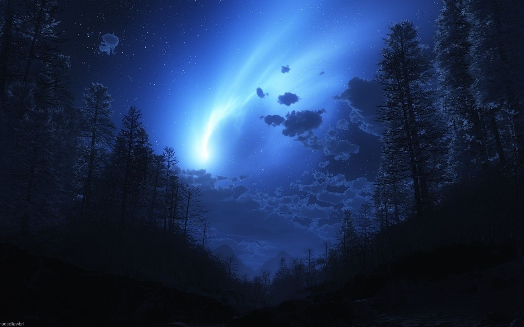 Anime Starry Sky Art Wallpapers - Wallpaper Cave