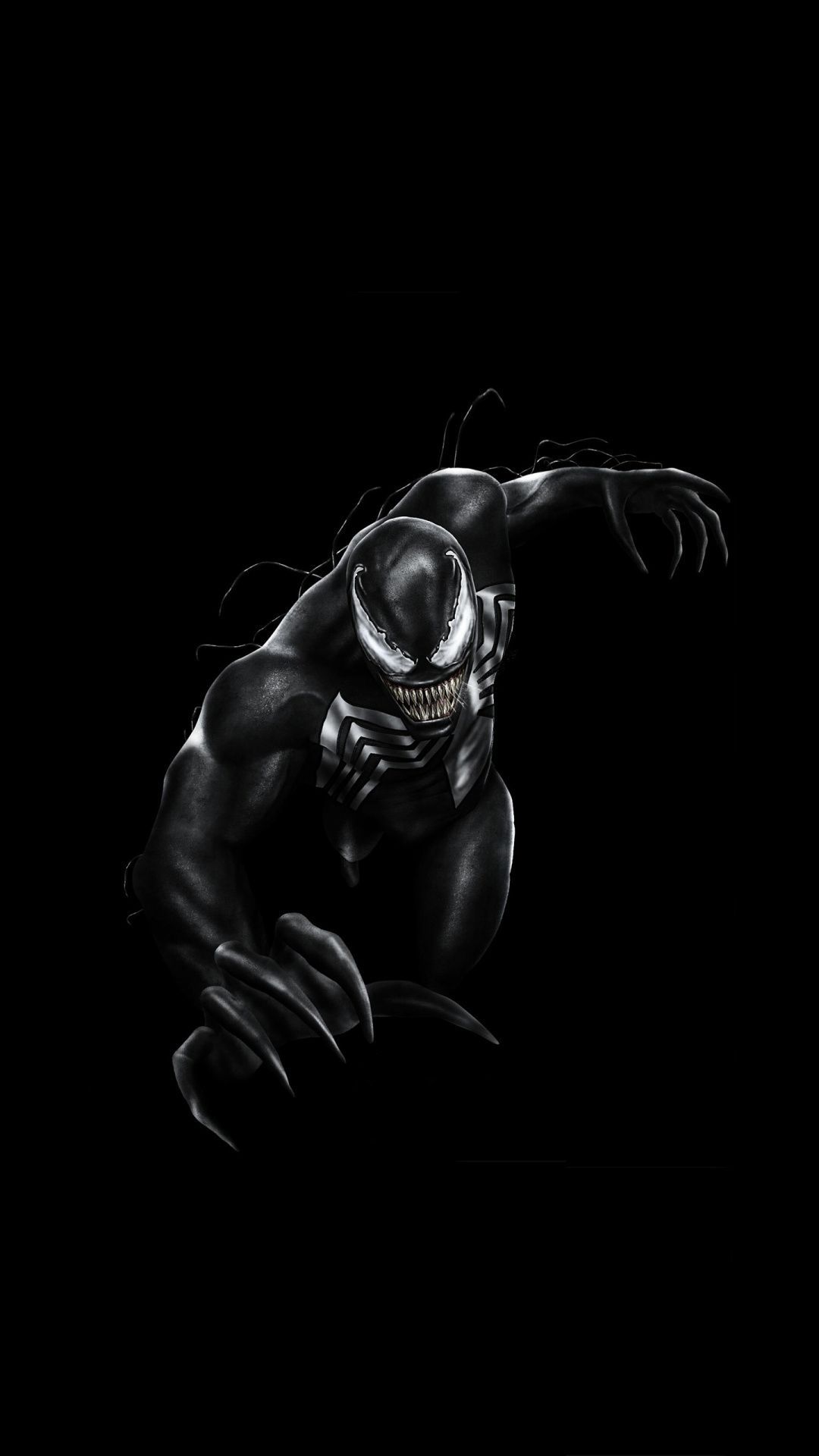 Minimal, dark, venom, art, 1080x1920 wallpaper. Venom, Venom art, Marvel venom