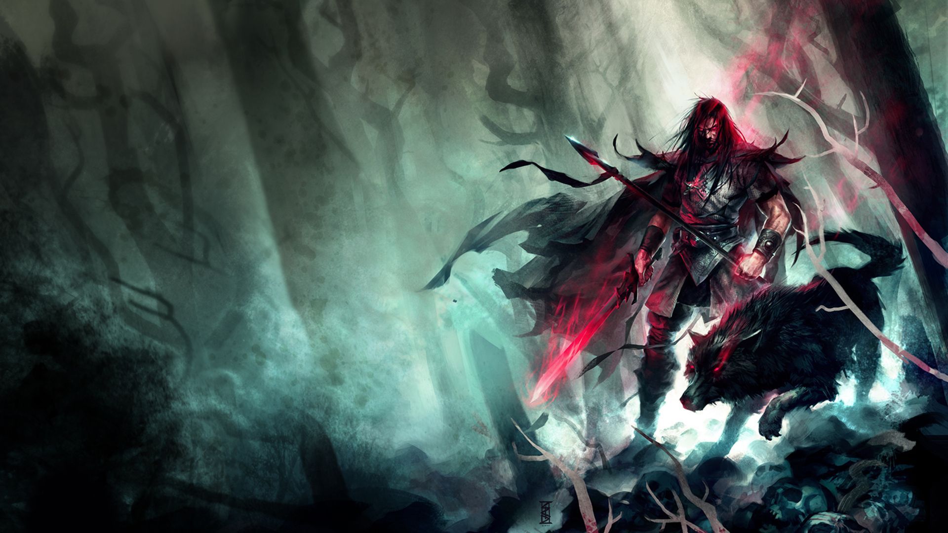 Unique HD Anime Wallpaper 1920x1080 Dark Warrior