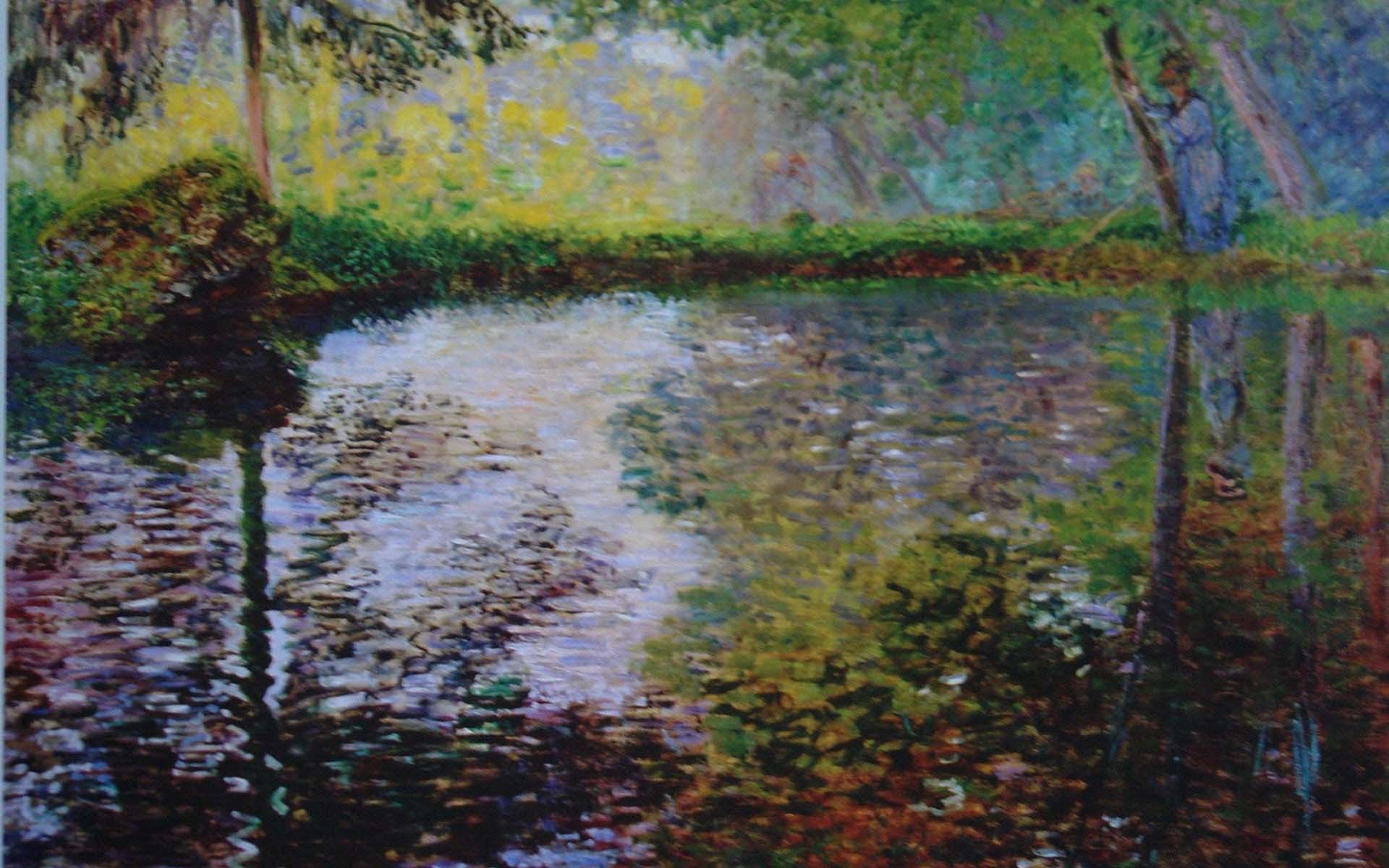 Free download Painting Claude Monet Spring lake wallpaper