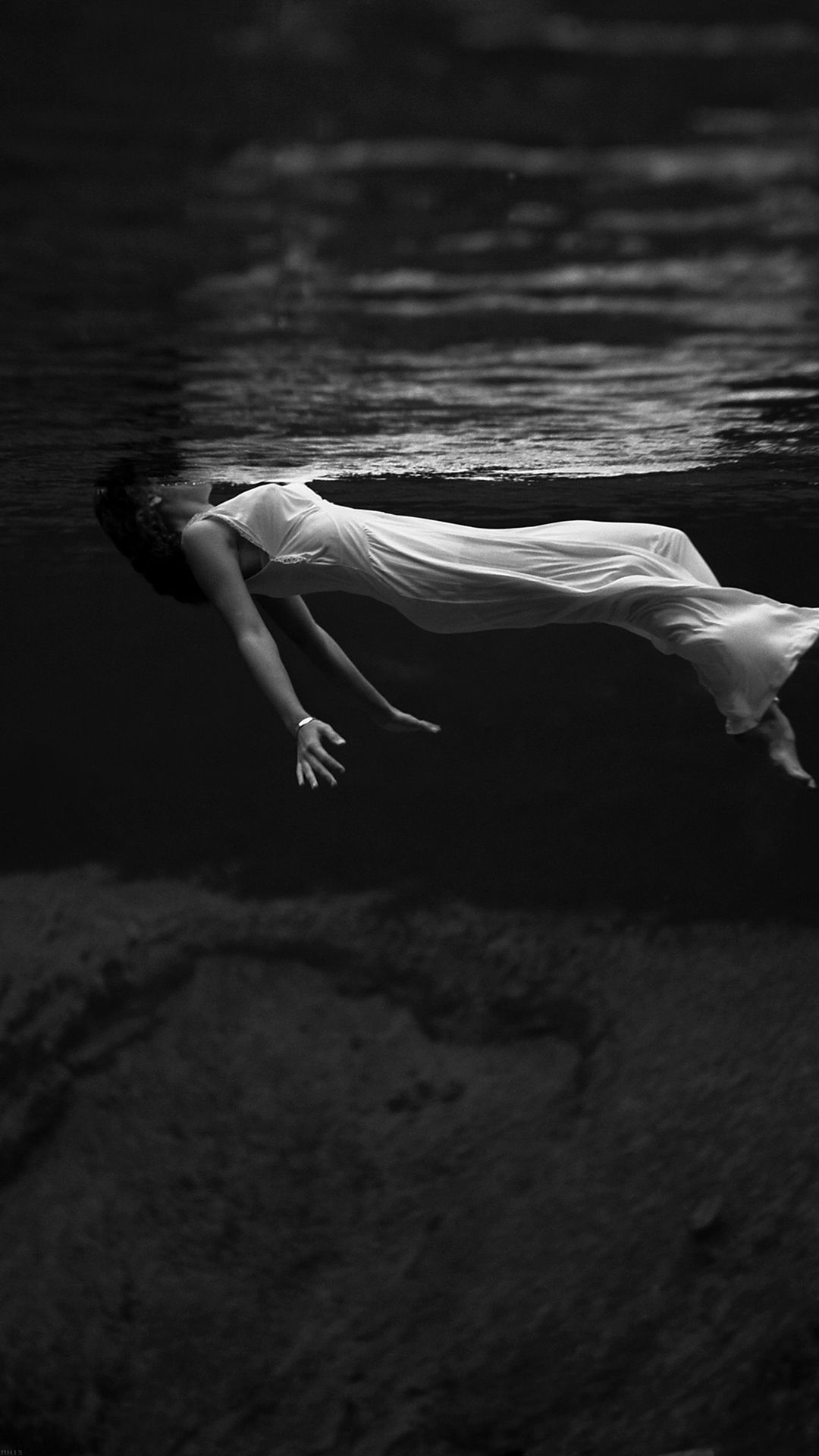 Spring Woman Floating Water Art iPhone 8 Wallpaper Free Download