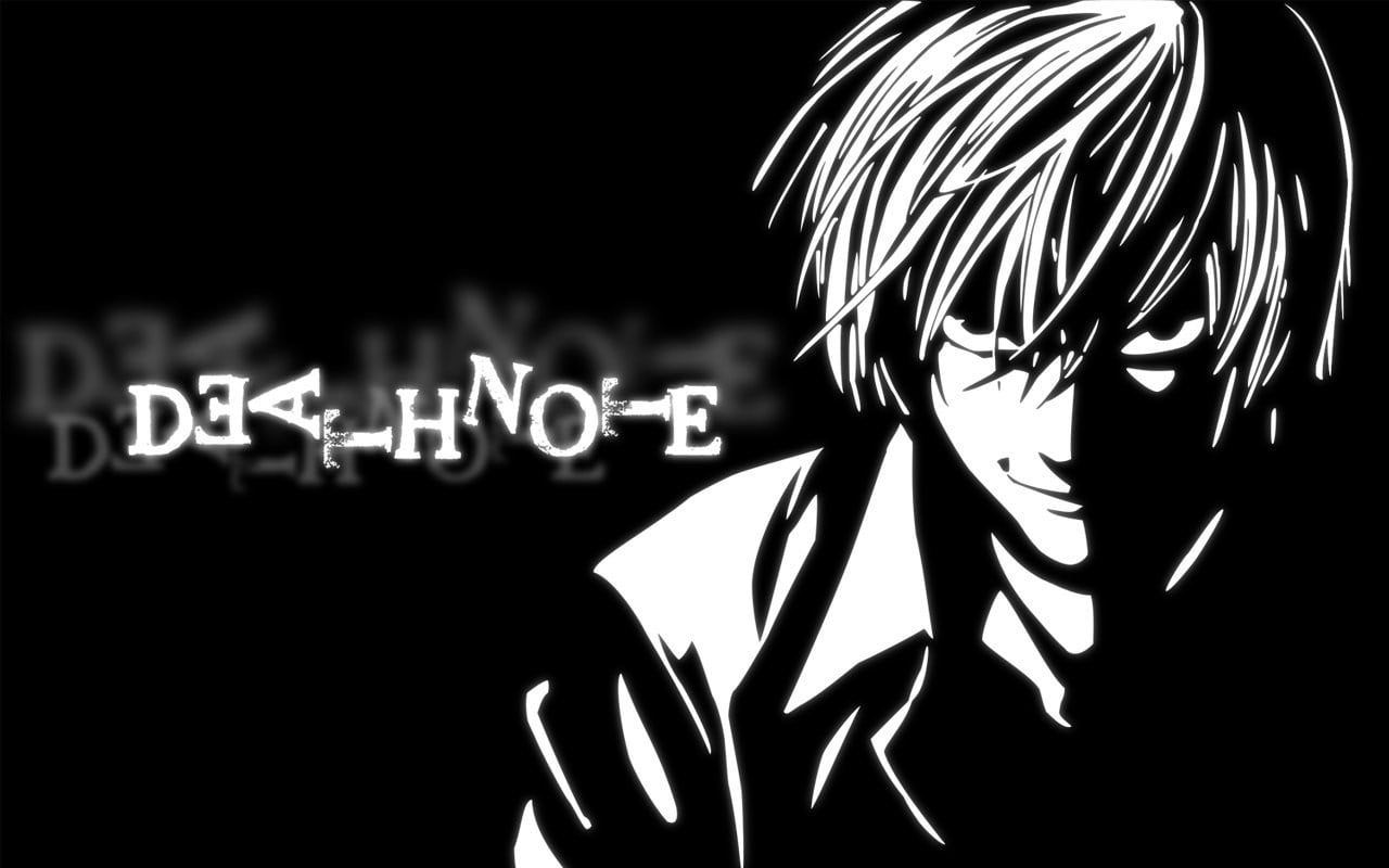 Death Note digital wallpaper, anime, Death Note, monochrome, anime