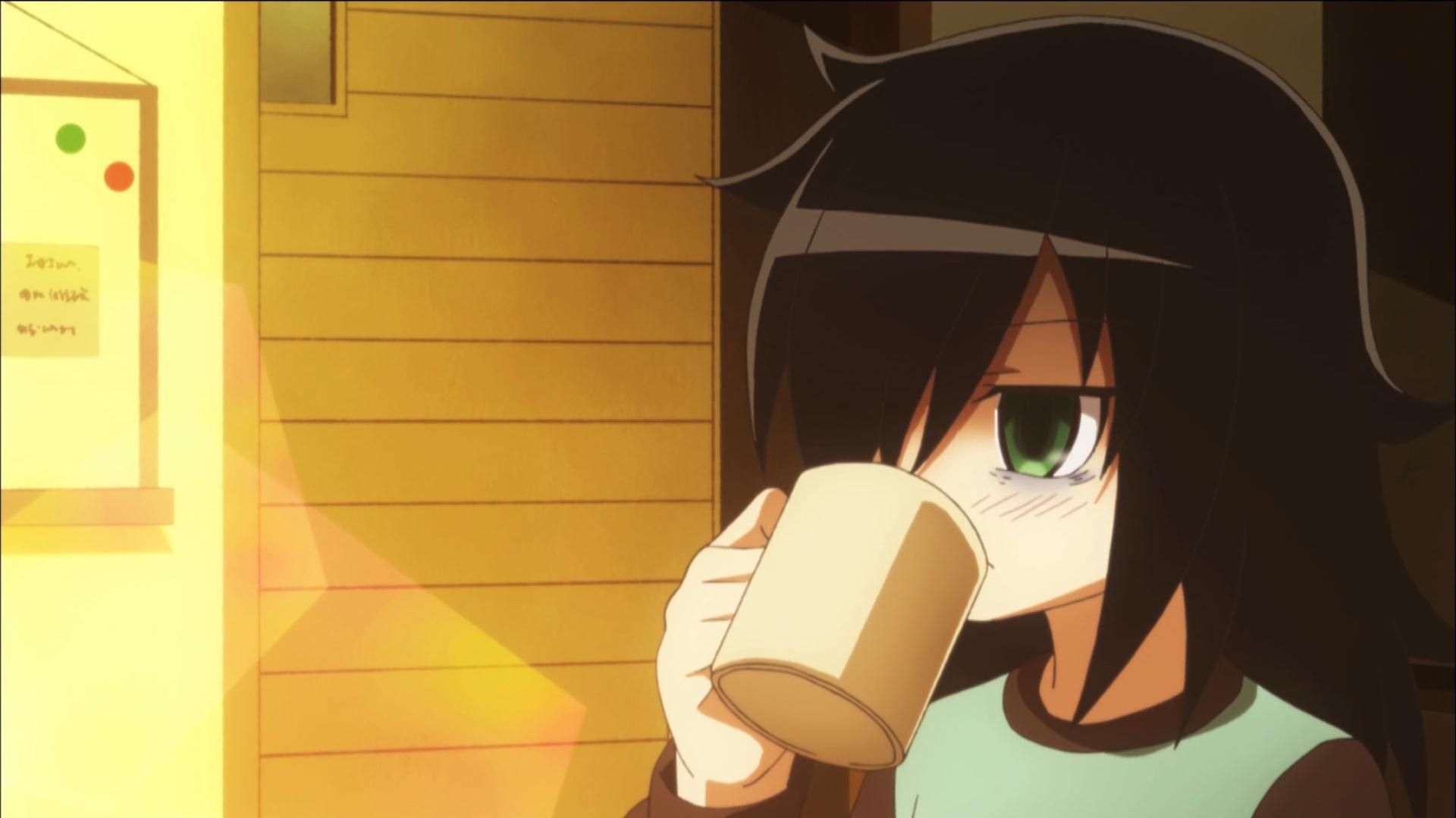 Anime Character Drinking Coffee Wallpapers - Wallpaper Cave
