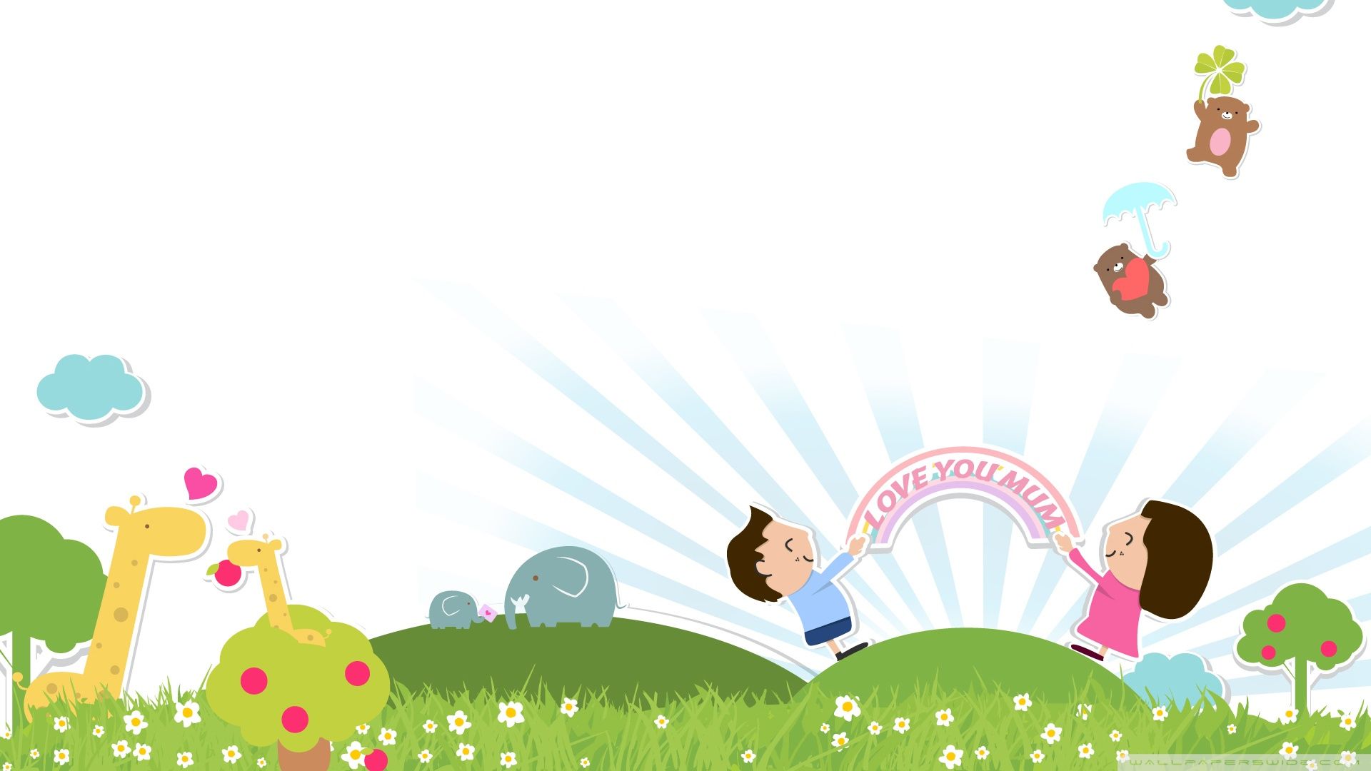 Mothers Day Background Kids