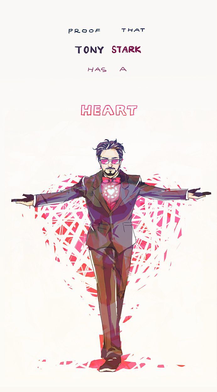 Tony Stark has a heart. Marvel, Tony stark fanart