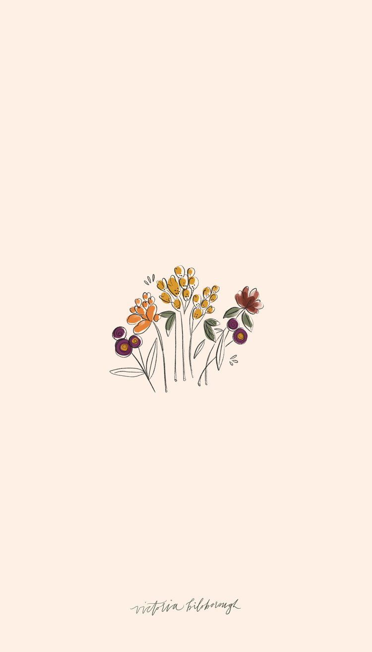 Aesthetic Flower Drawings Backgrounds