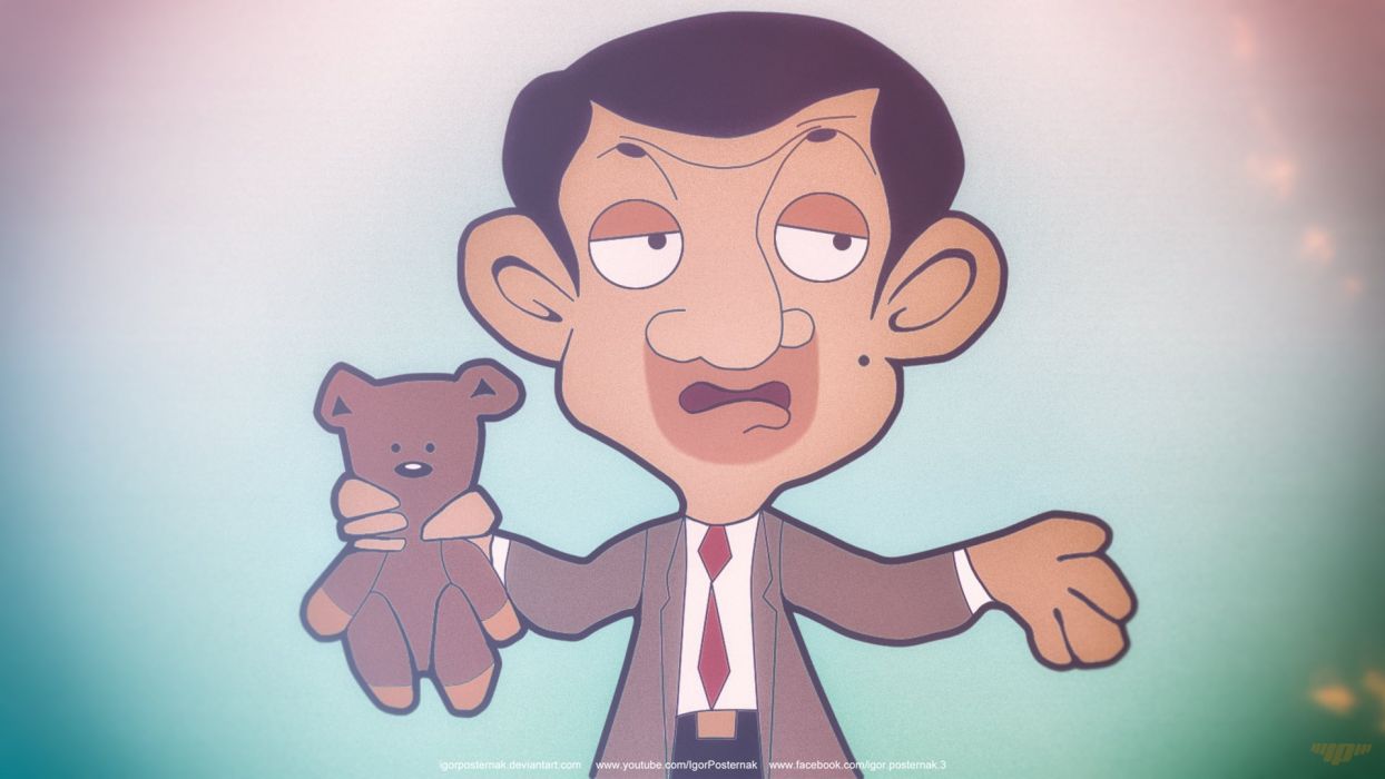 Mr Bean teddy bean show cartoon free download artwork cute funny