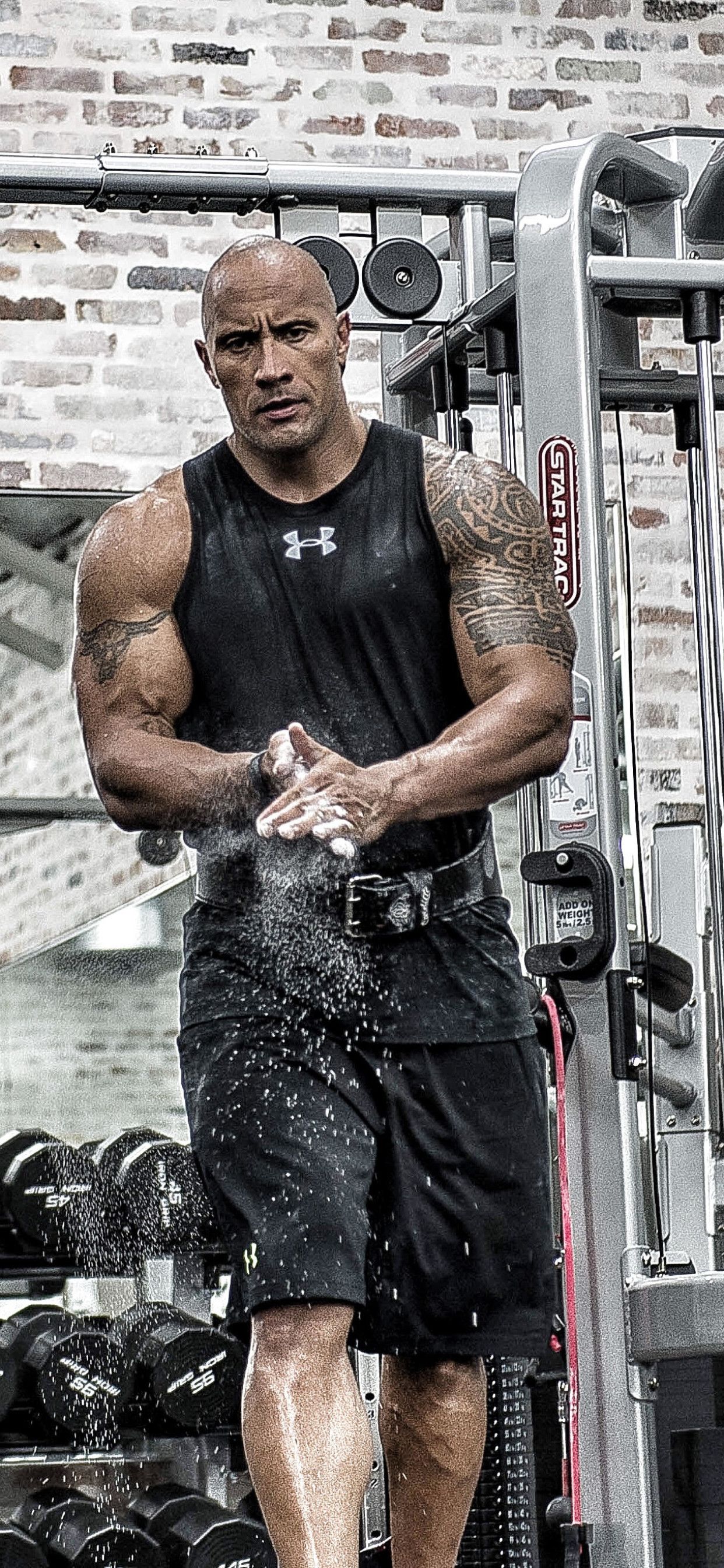 Dwayne Johnson In Gym 4k iPhone XS MAX HD 4k Wallpaper, Image, Background, Photo and Picture