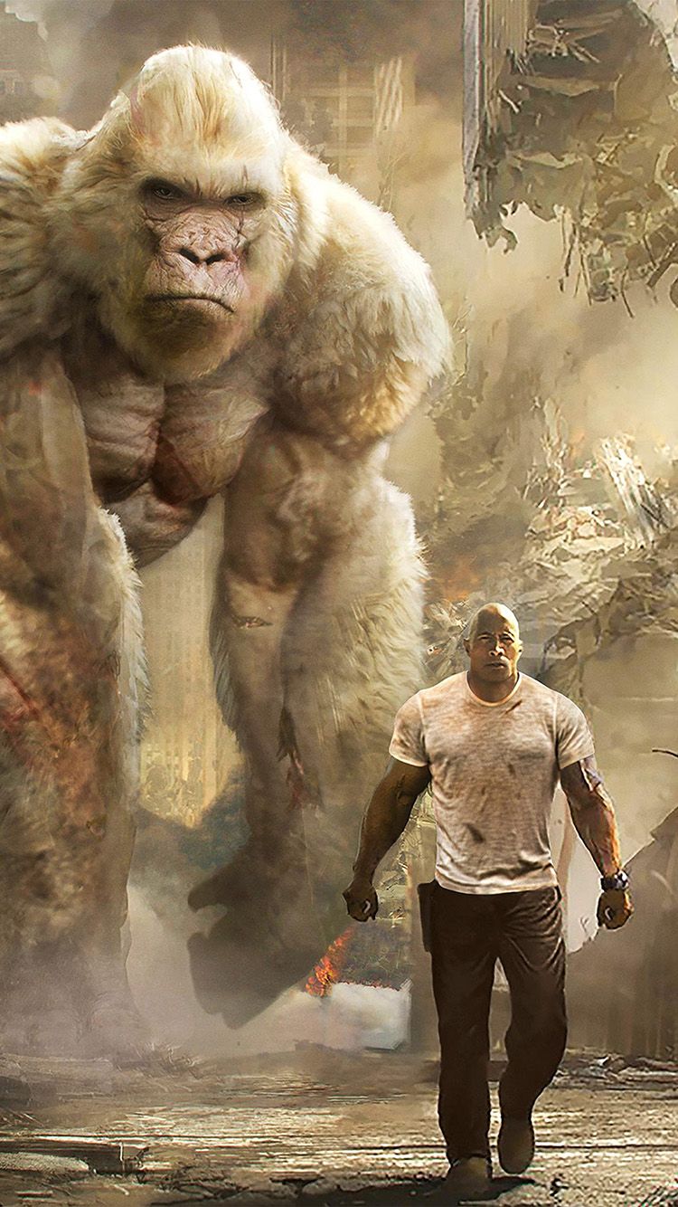iPhone wallpaper. rampage dwayne johnson film