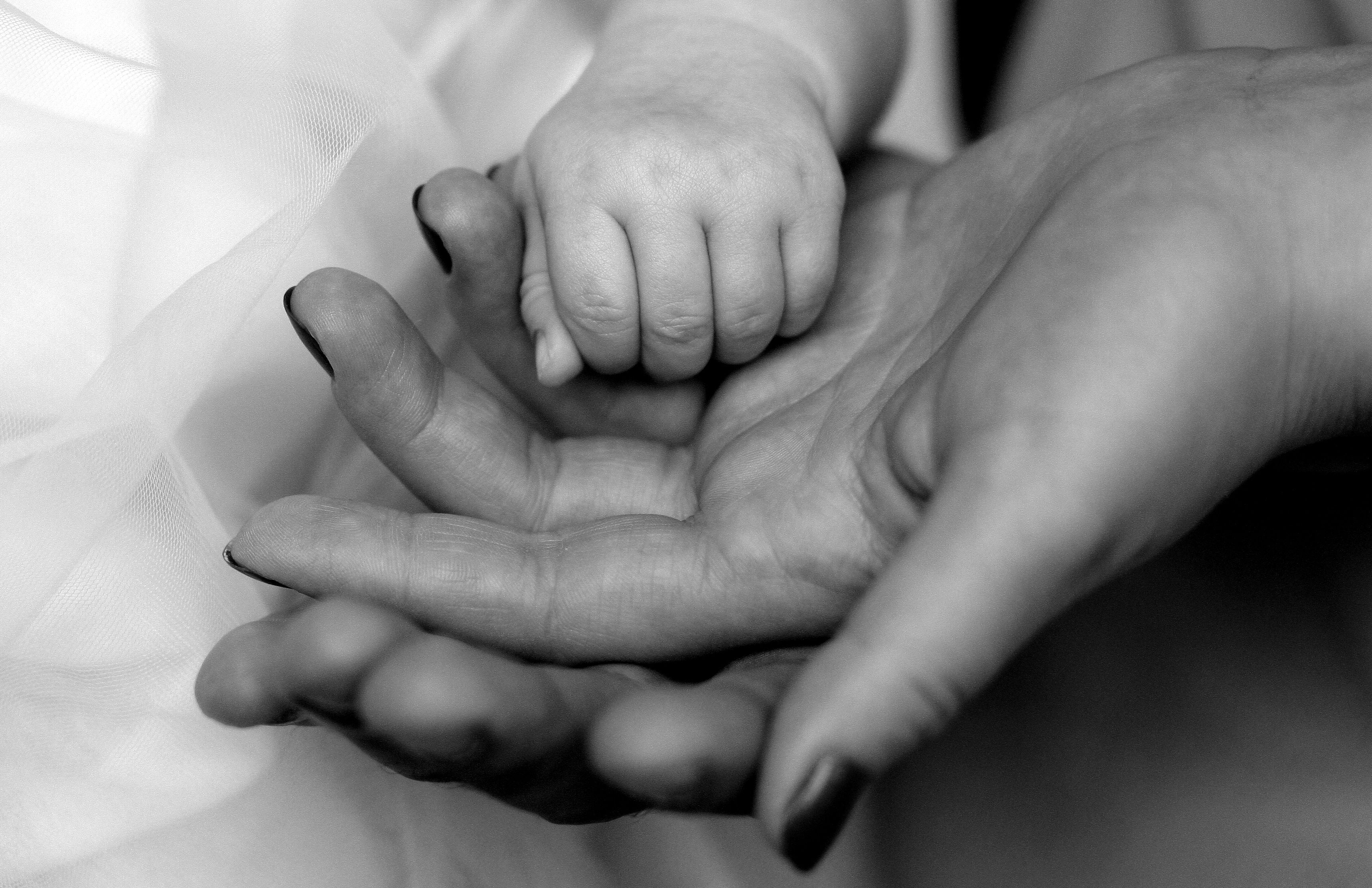 Father, Mother and Baby's Hands HD Wallpaper. Background Image