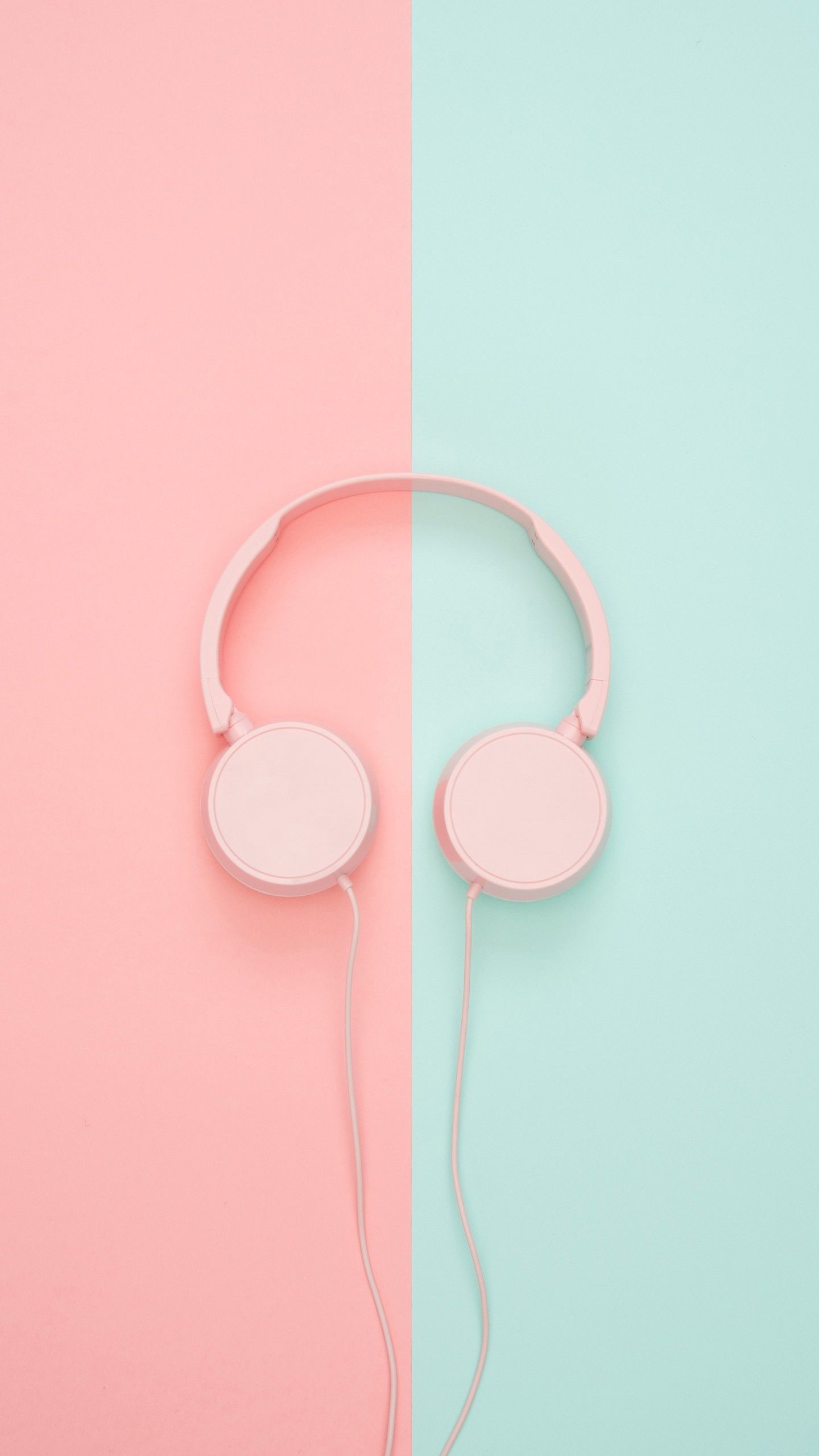 Wallpaper Headphones, Pink, Teal, 5K, Minimal / Editor's Picks