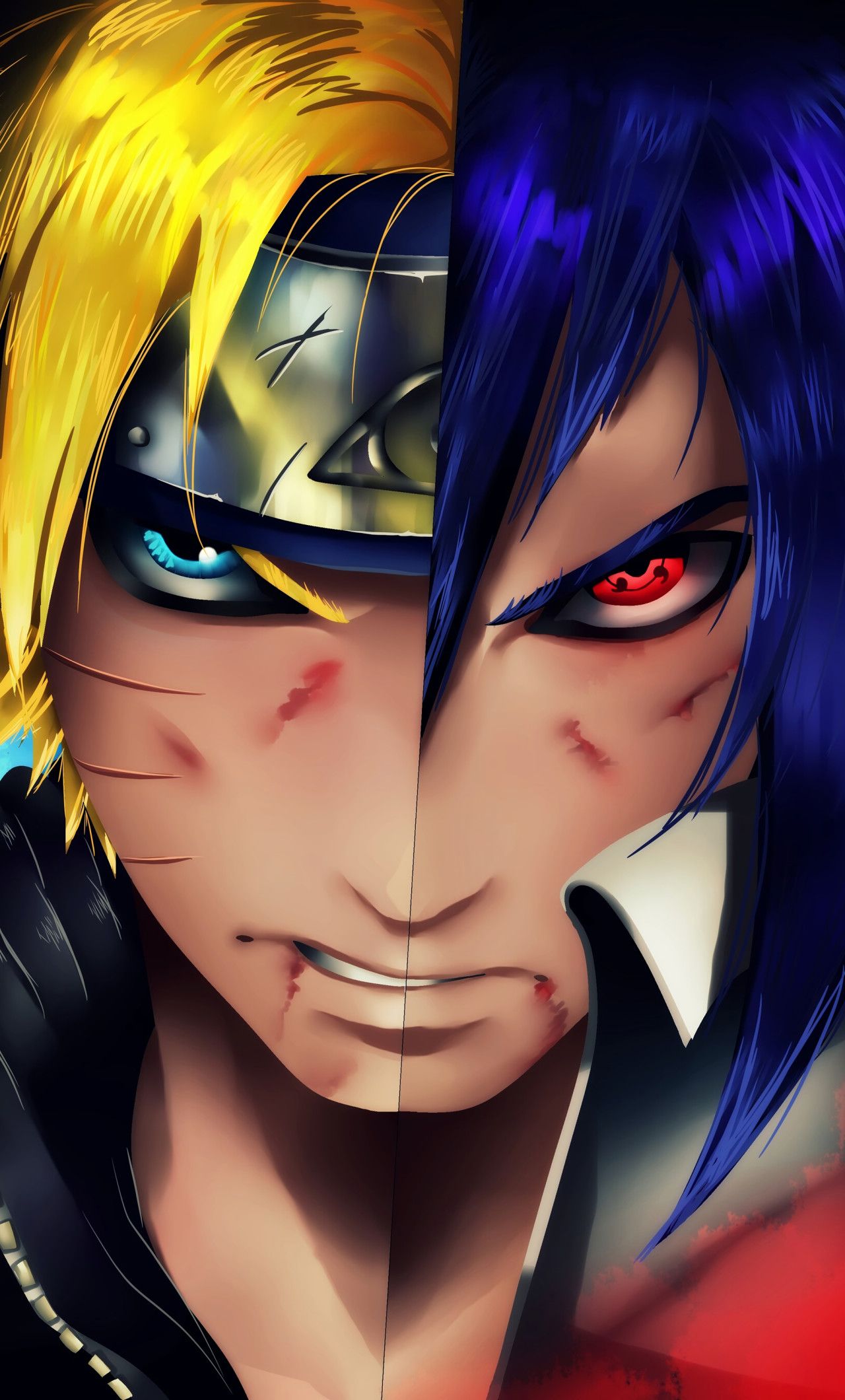 Naruto Vs Sasuke iPhone HD 4k Wallpaper, Image