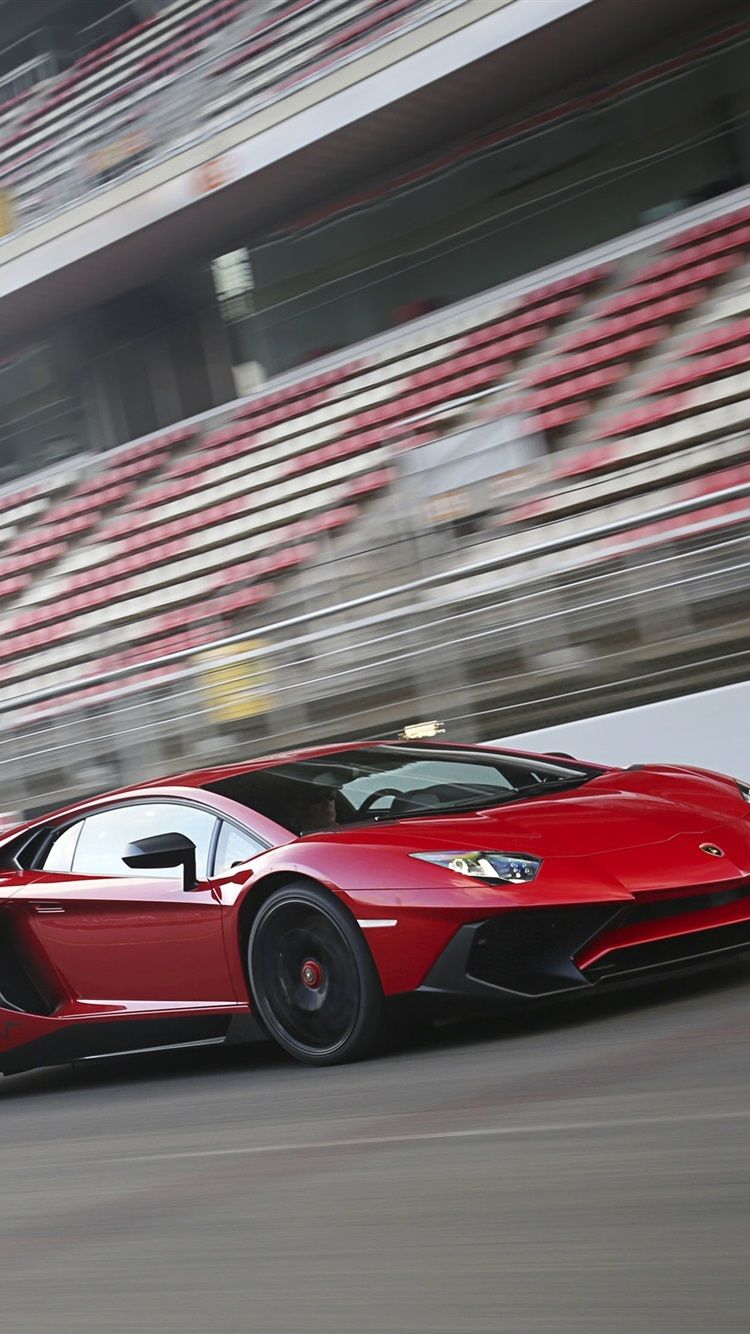 Lamborghini Aventador LP750 4 SV Red Supercar 750x1334 IPhone 8 7