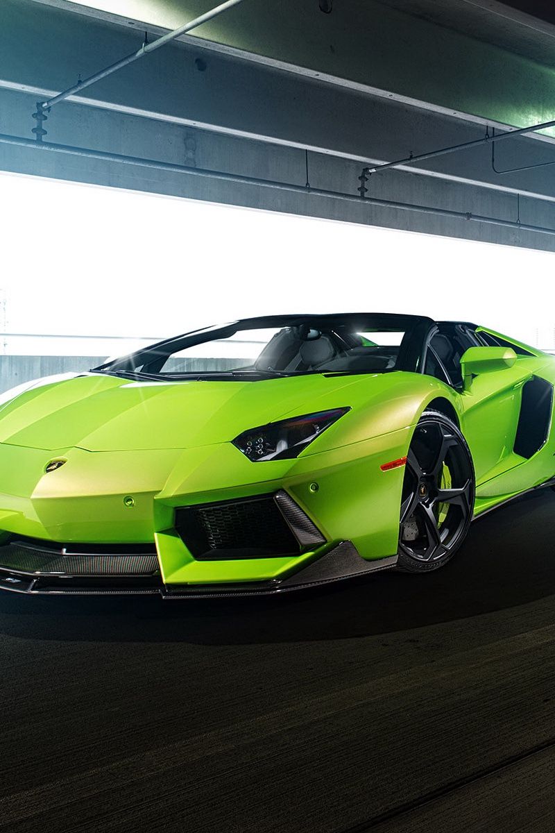 Download Wallpaper 800x1200 Lp 740, Aventador, Green, Vorsteiner