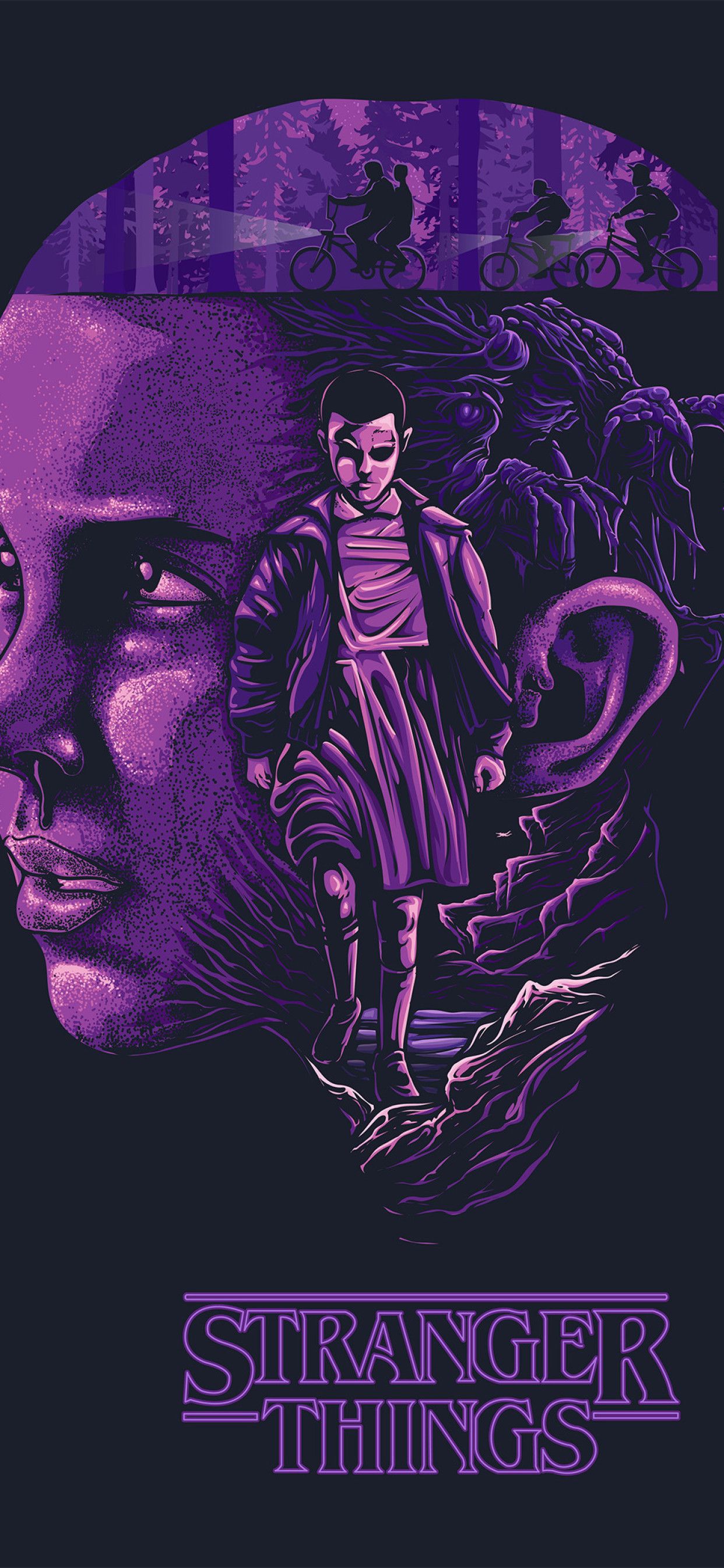 Stranger Things 4k Art iPhone XS MAX HD 4k Wallpaper