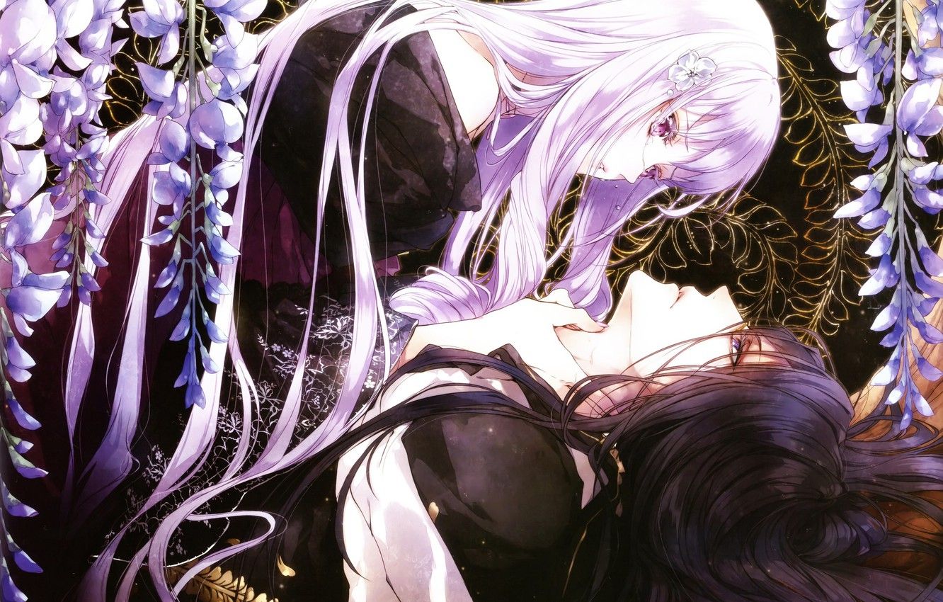 Wallpaper girl, the game, anime, guy, two, Romance, Queen