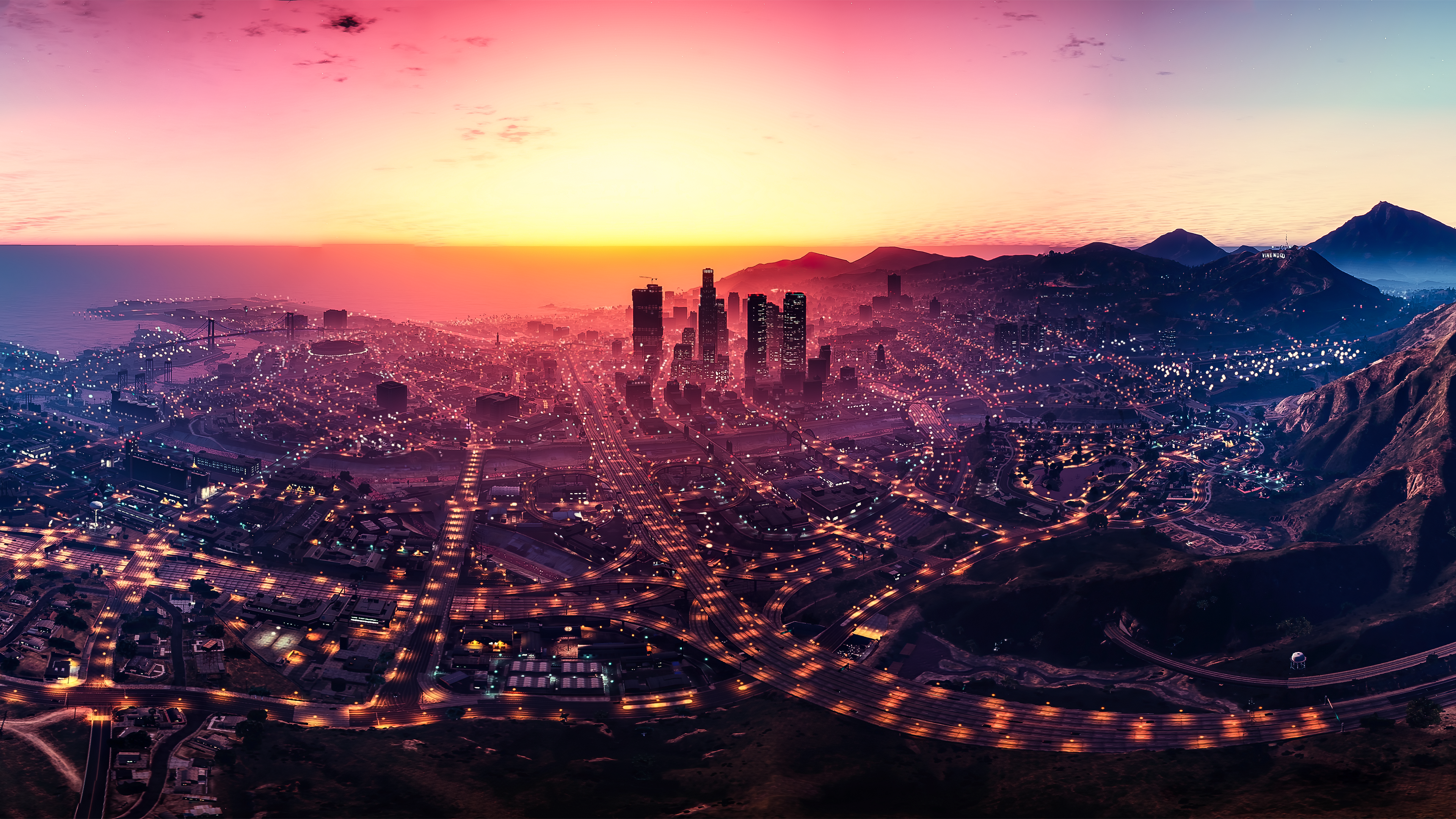 Los Santos Panorama (GTA V) [3840x2160]. Grand theft auto